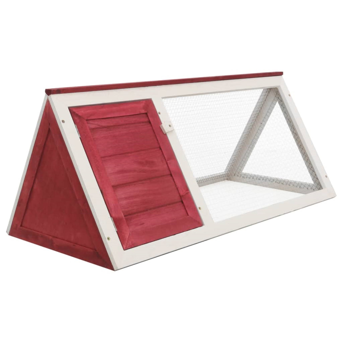 Vidaxl Animal Rabbit Cage Red Wood