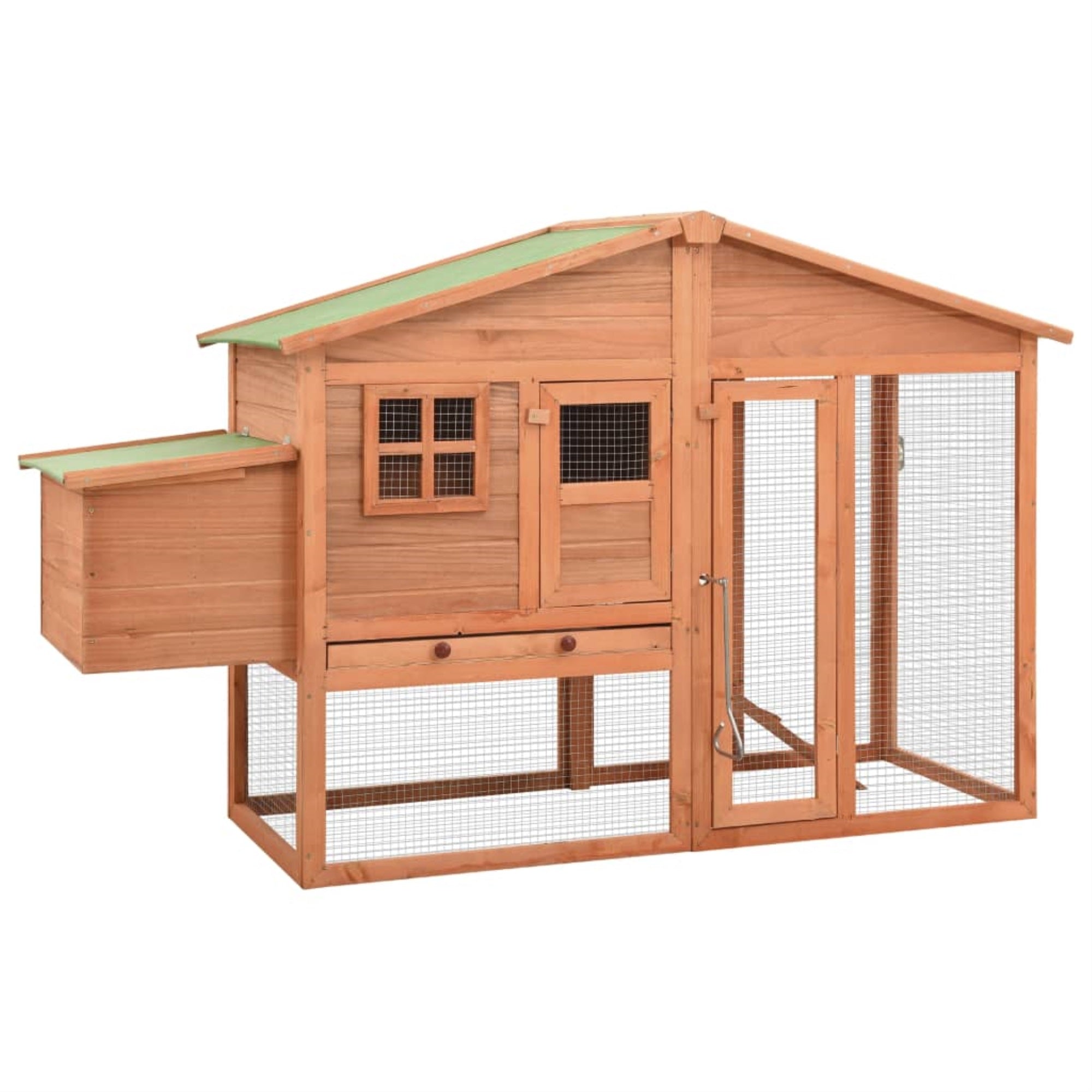Vidaxl Chicken Coop With Nest Box Solid Fir Wood