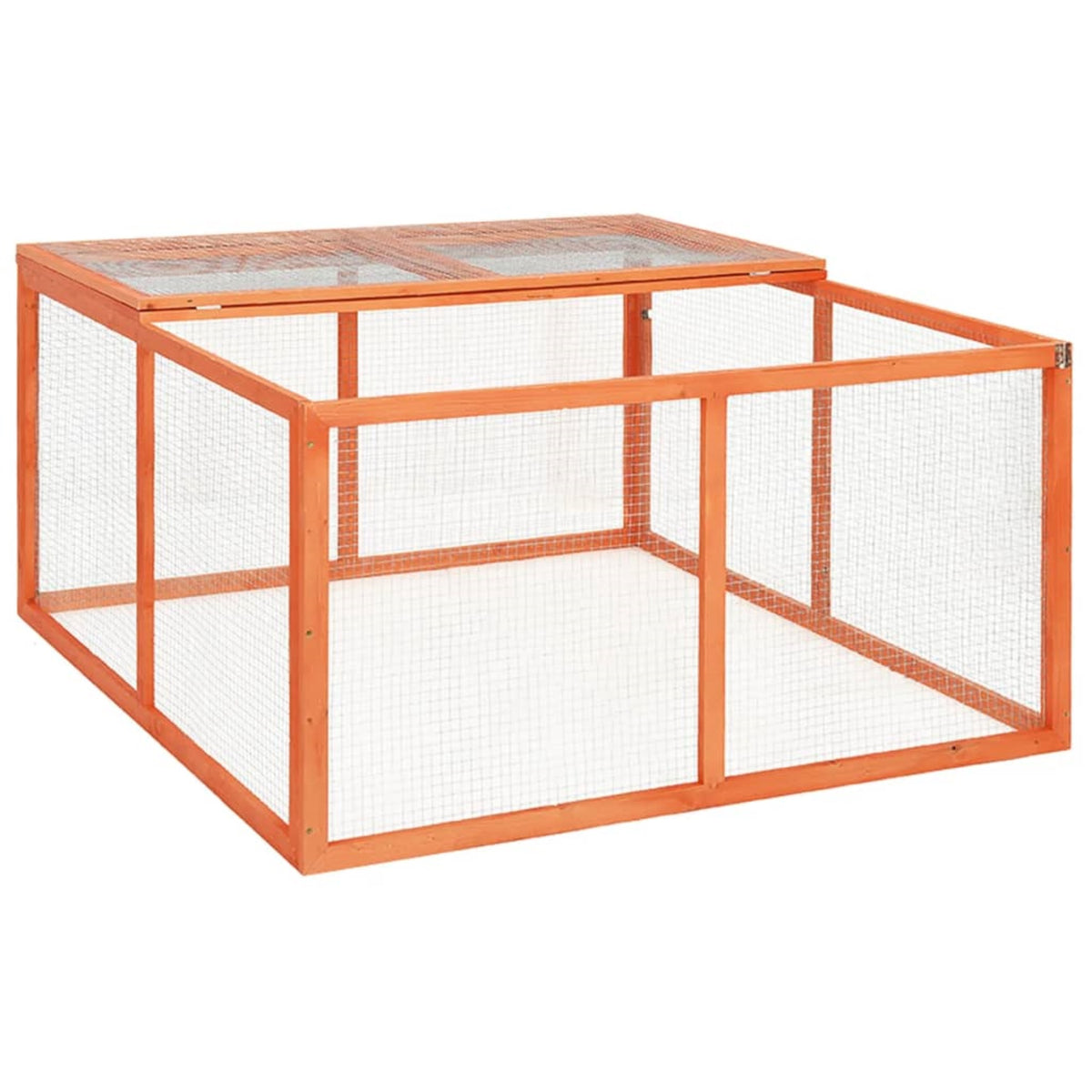Vidaxl Rabbit Hutch 48.8'X47.2'X23.6' Solid Firwood
