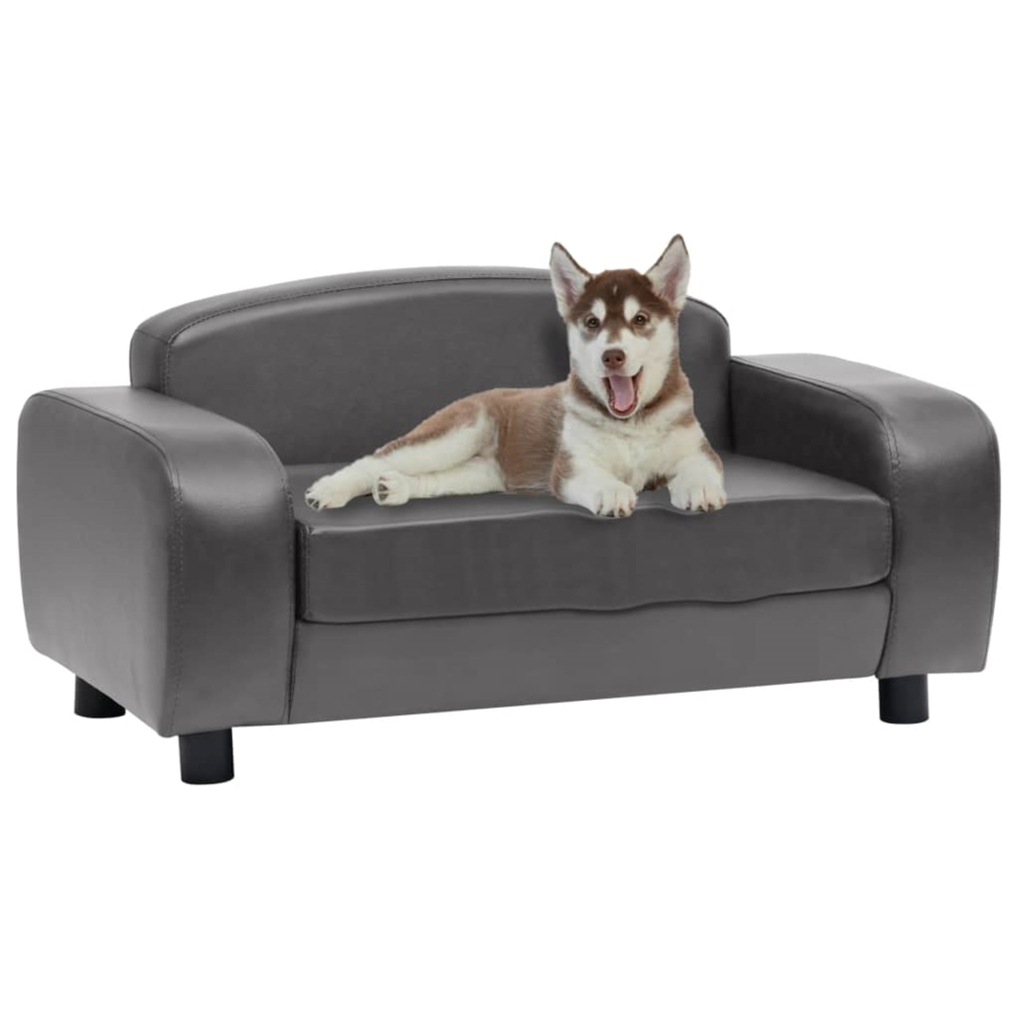 Vidaxl Dog Sofa Gray 31.5'X19.7'X15.7' Faux Leather