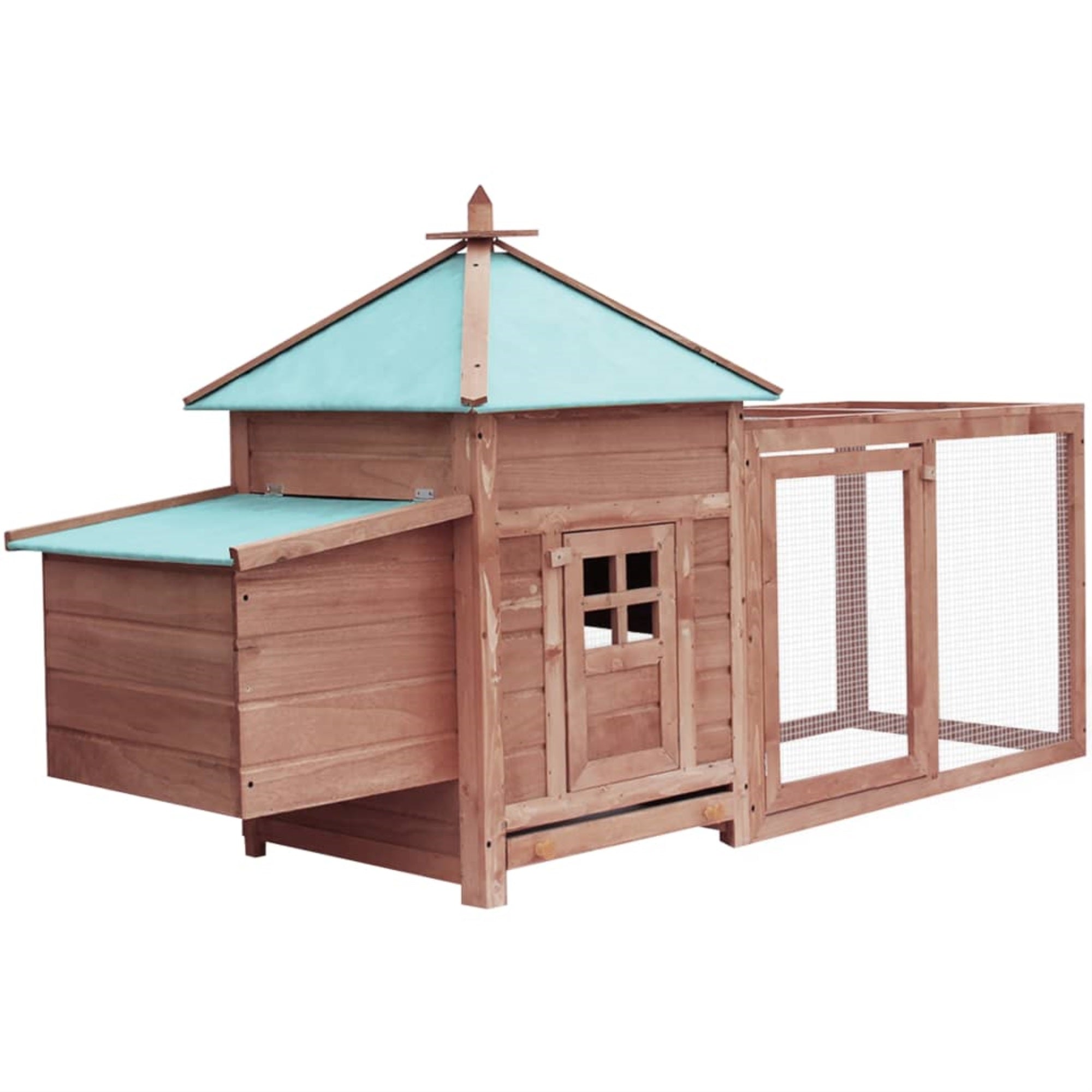 Vidaxl Chicken Coop With Nest Box Mocha 76'X26.8'X41' Solid Firwood