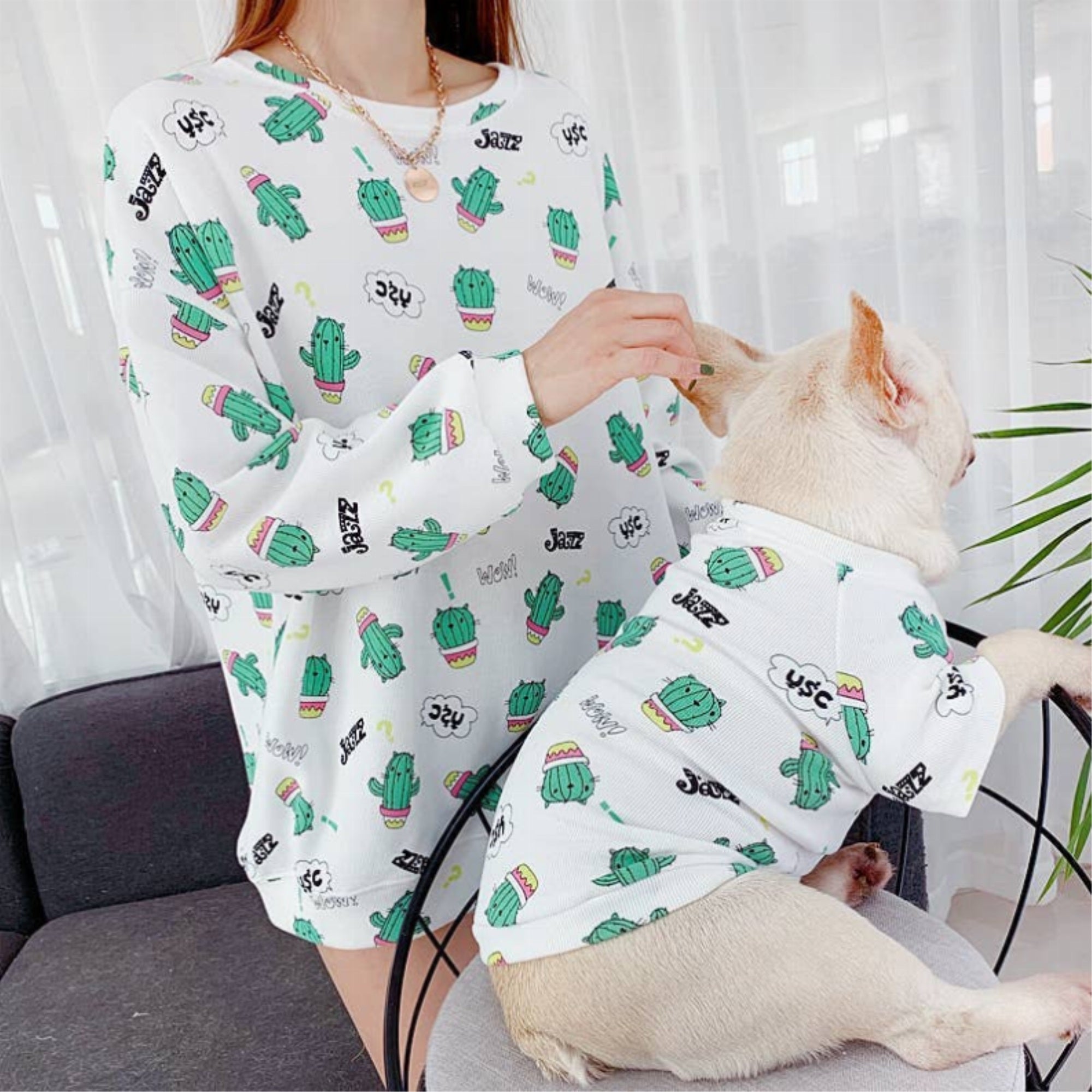 Green Dinosaur - Matching Pet And Owner Clothing Set