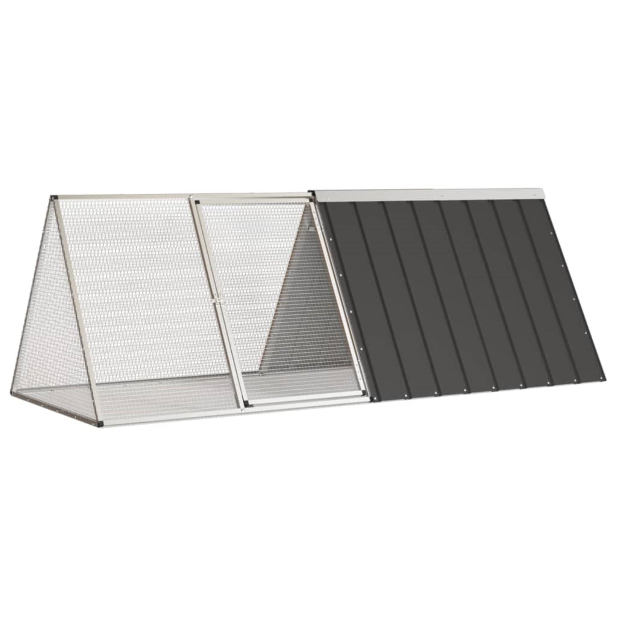 Vidaxl Rabbit Cage Anthracite 79.3'X31.7'X28' Galvanized Steel