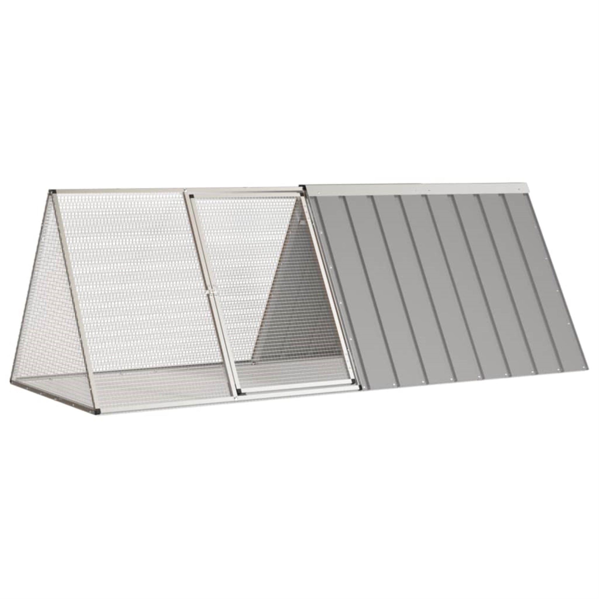Vidaxl Rabbit Cage Gray 79.3'X31.7'X28' Galvanized Steel