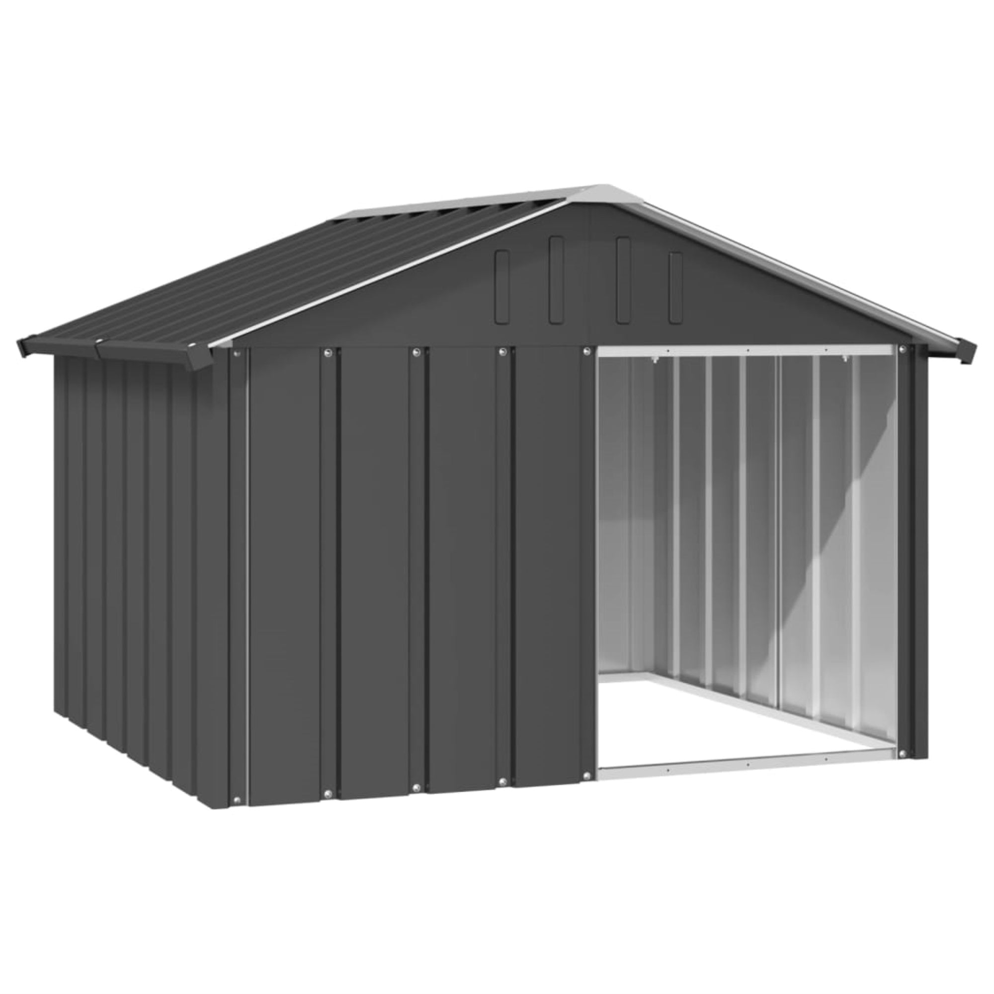 Vidaxl Dog House Anthracite 45.9'X40.6'X32.1' Galvanized Steel