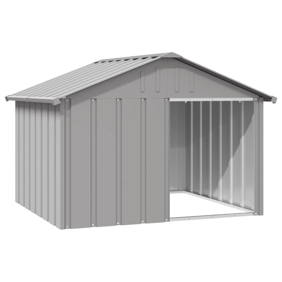 Vidaxl Dog House Gray 45.9'X40.6'X32.1' Galvanized Steel
