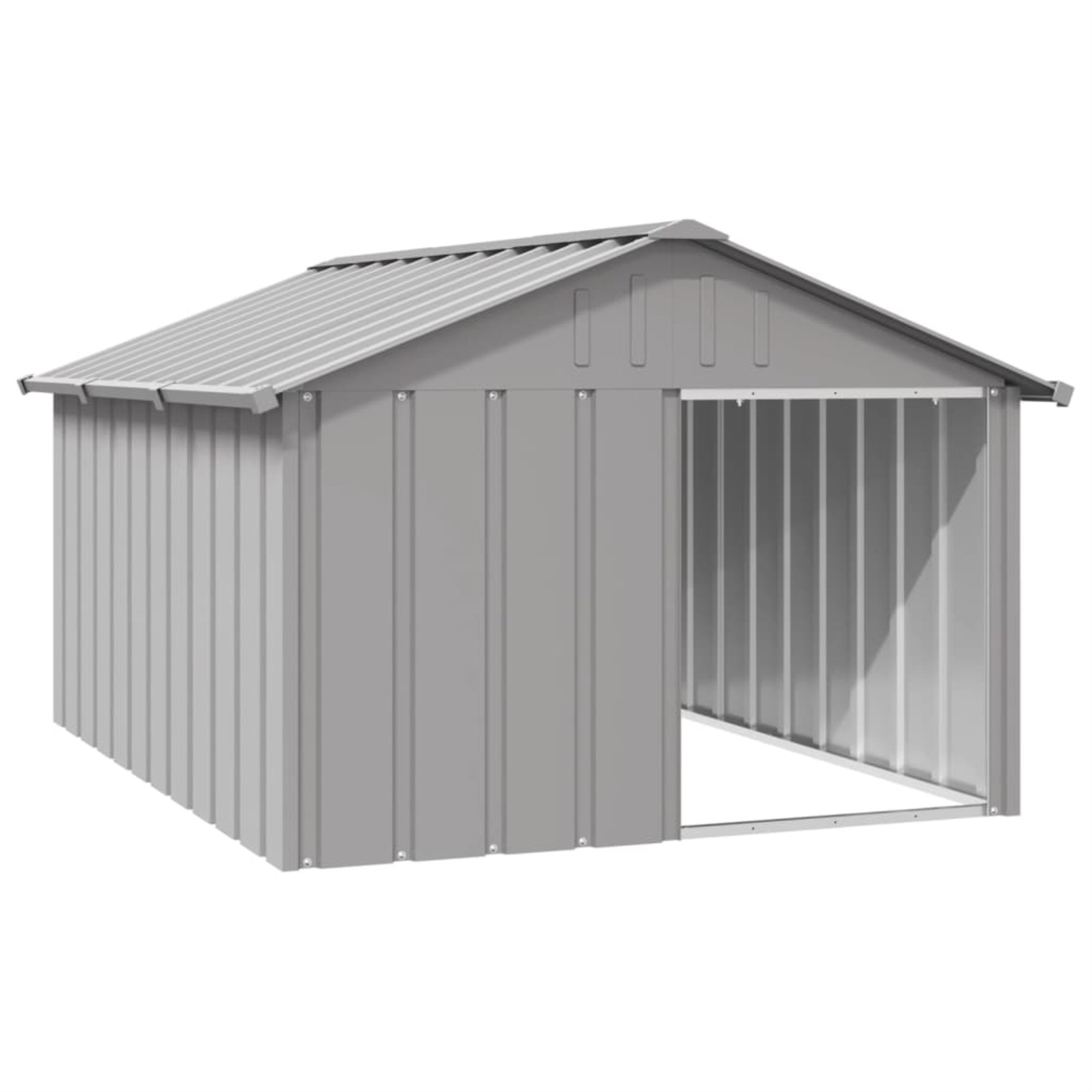 Vidaxl Dog House Gray 45.9'X60.2'X32.1' Galvanized Steel