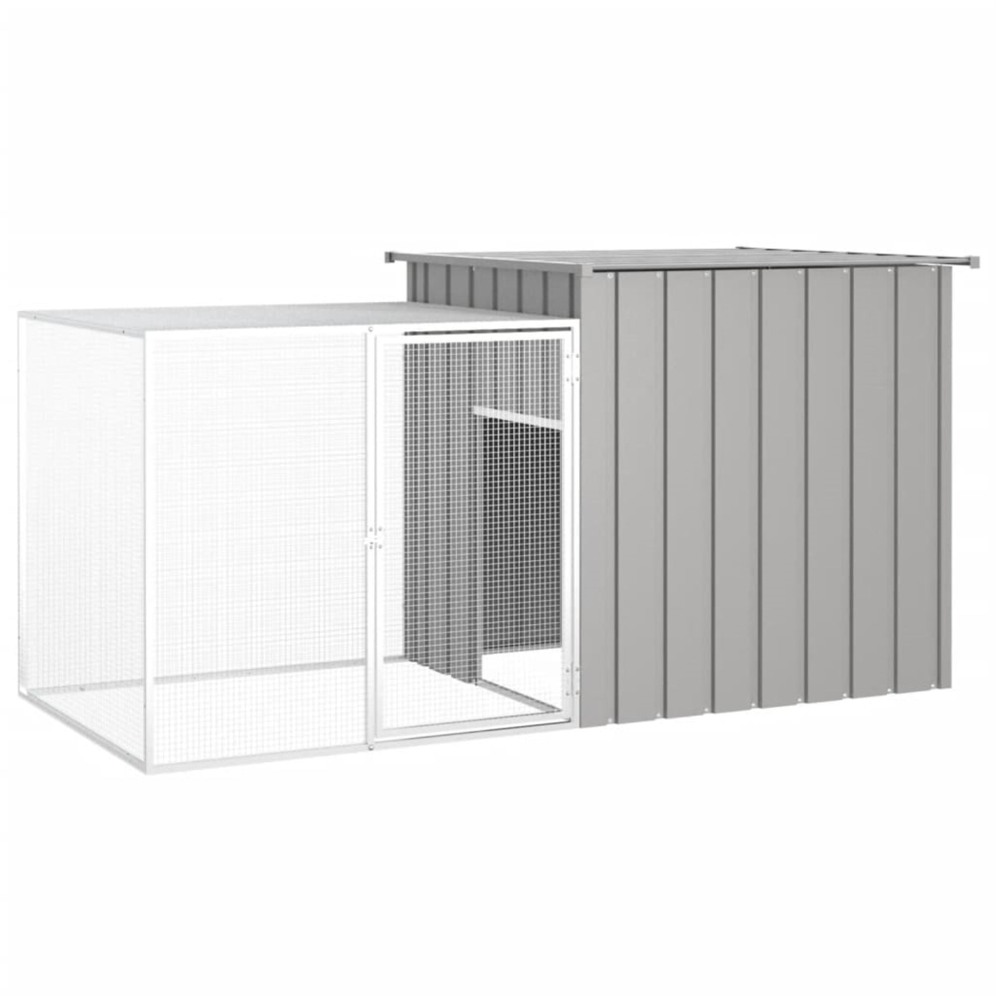 Vidaxl Chicken Cage Gray 78.7'X35.8'X39.4' Galvanized Steel