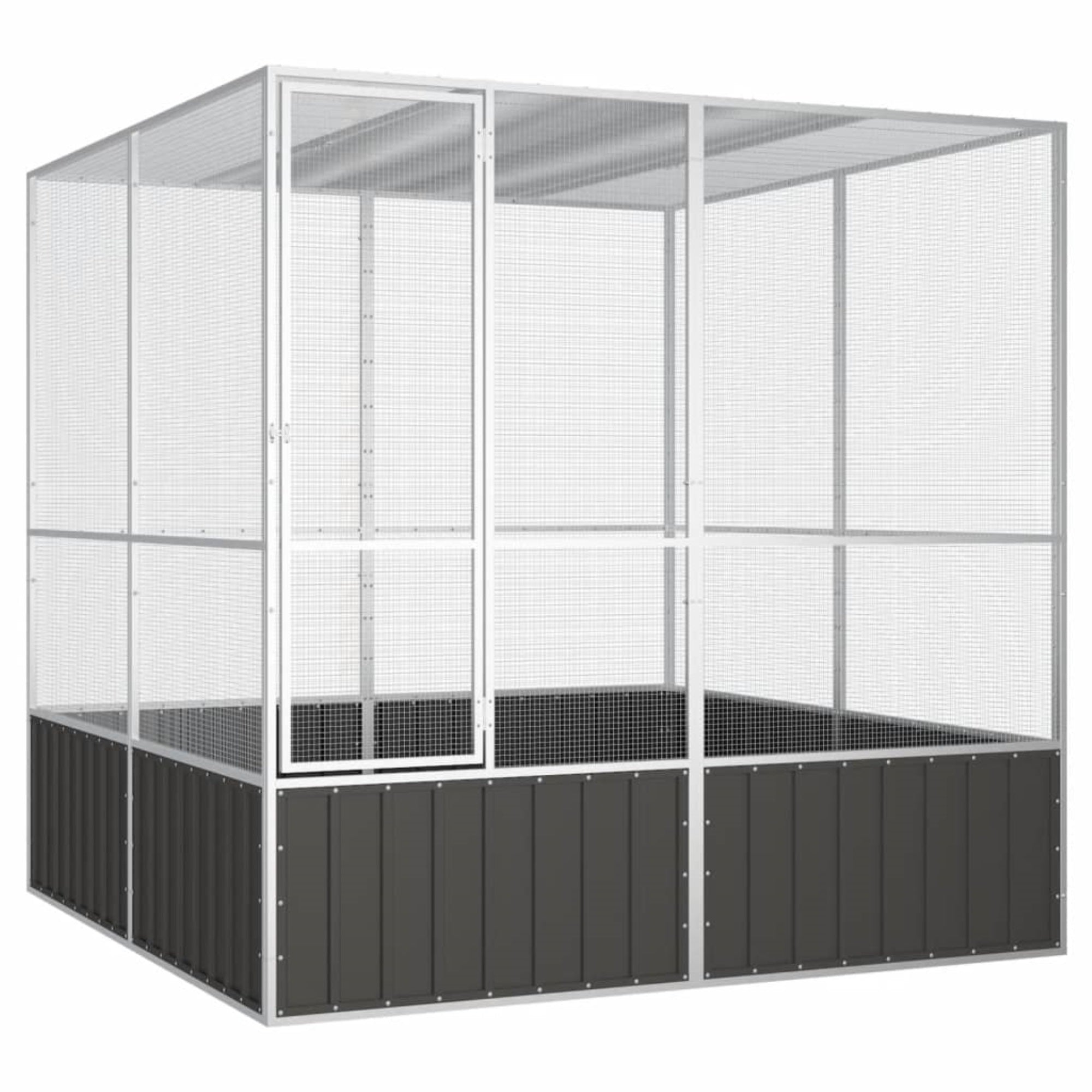 Vidaxl Bird Cage Anthracite 84.1'X85.6'X83.3' Galvanized Steel