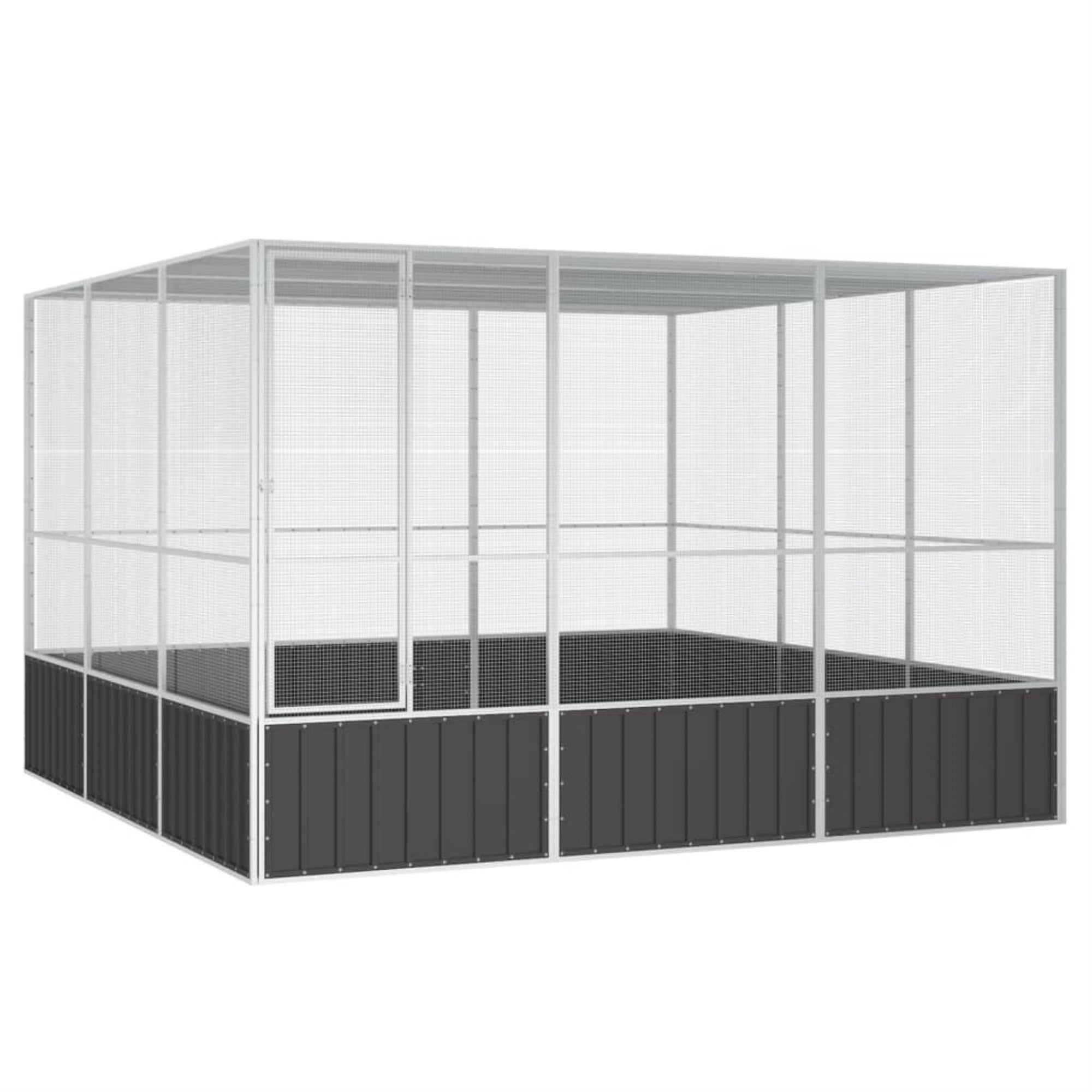 Vidaxl Bird Cage Anthracite 119.1'X127.8'X83.3' Galvanized Steel