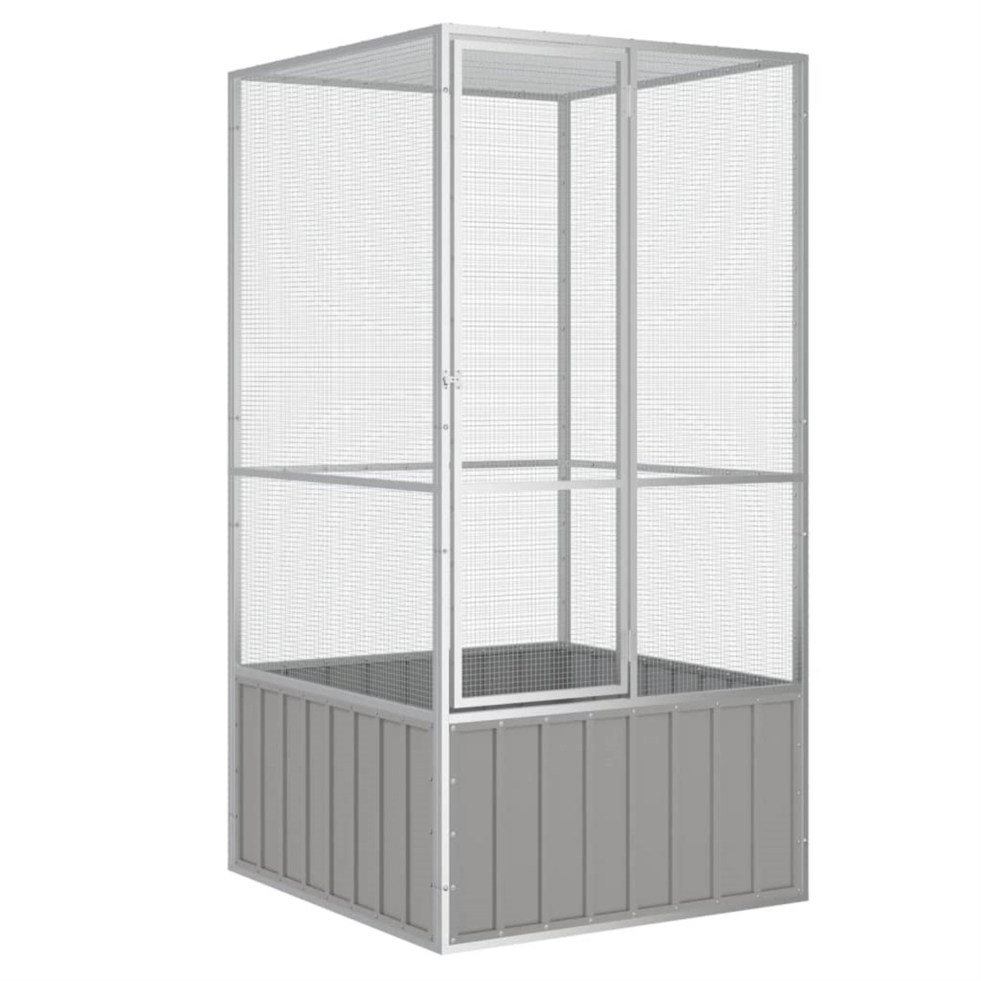 Vidaxl Bird Cage Gray 43.7'X42.1'X83.3' Galvanized Steel