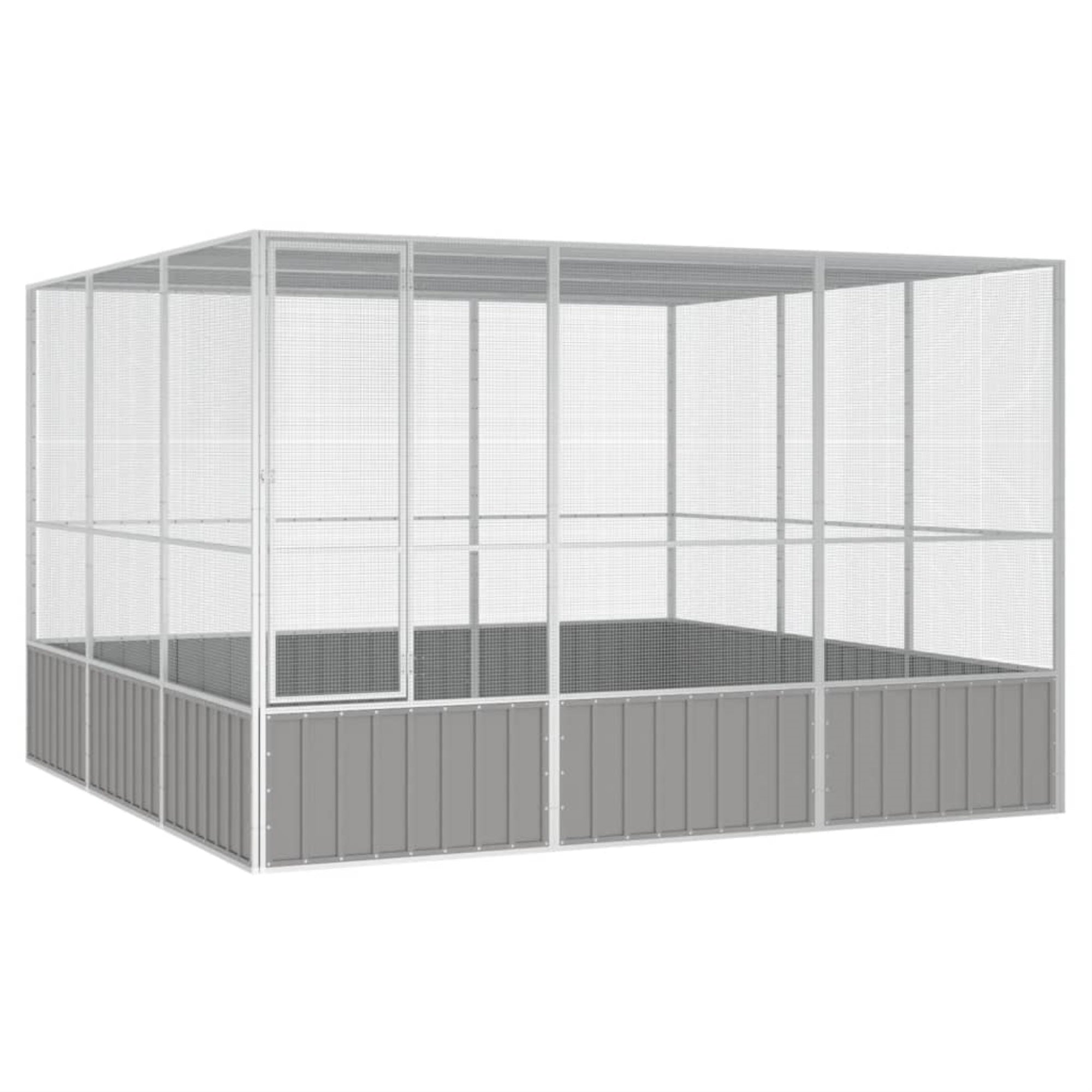 Vidaxl Bird Cage Gray 119.1'X127.8'X83.3' Galvanized Steel