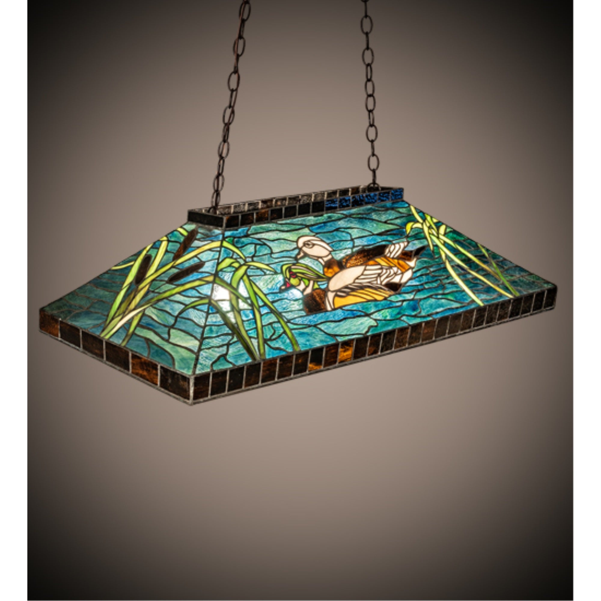 39' Long Wood Ducks Oblong Pendant