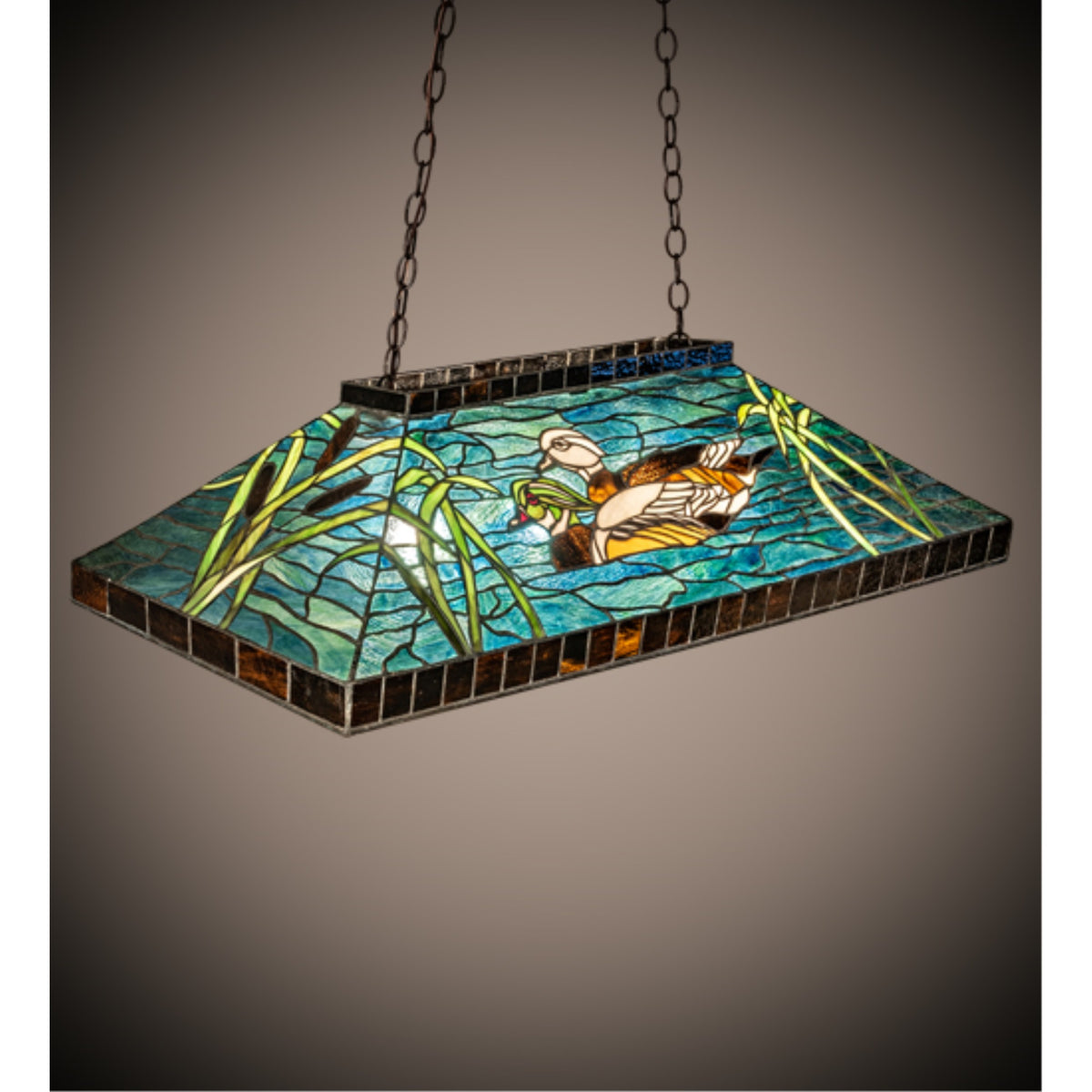 39' Long Wood Ducks Oblong Pendant