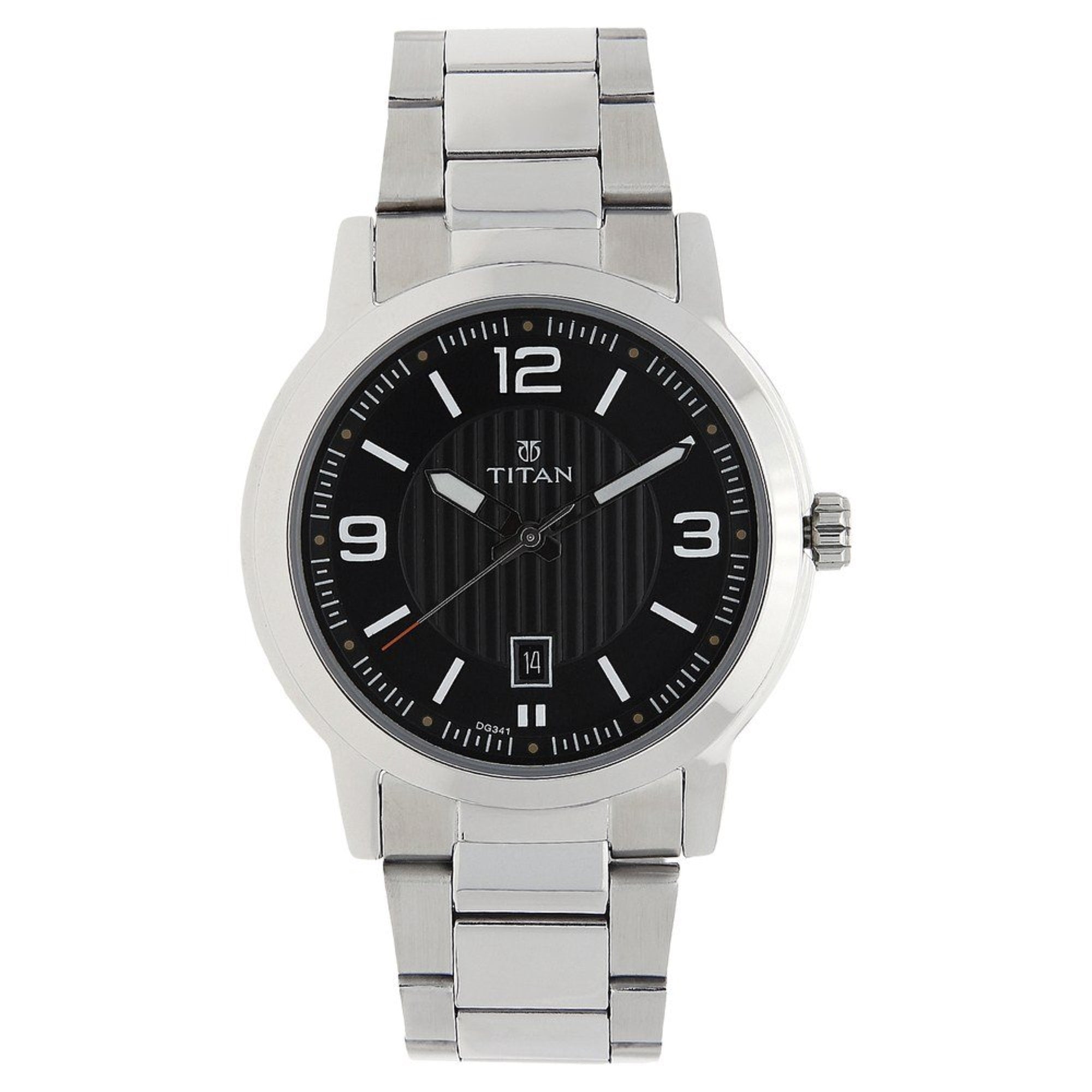 Titan Men's 'Neo' Fashion, Casual, Business, Luxury Mineral Quartz Dial -Leather, Brass and Silver Toned Strap