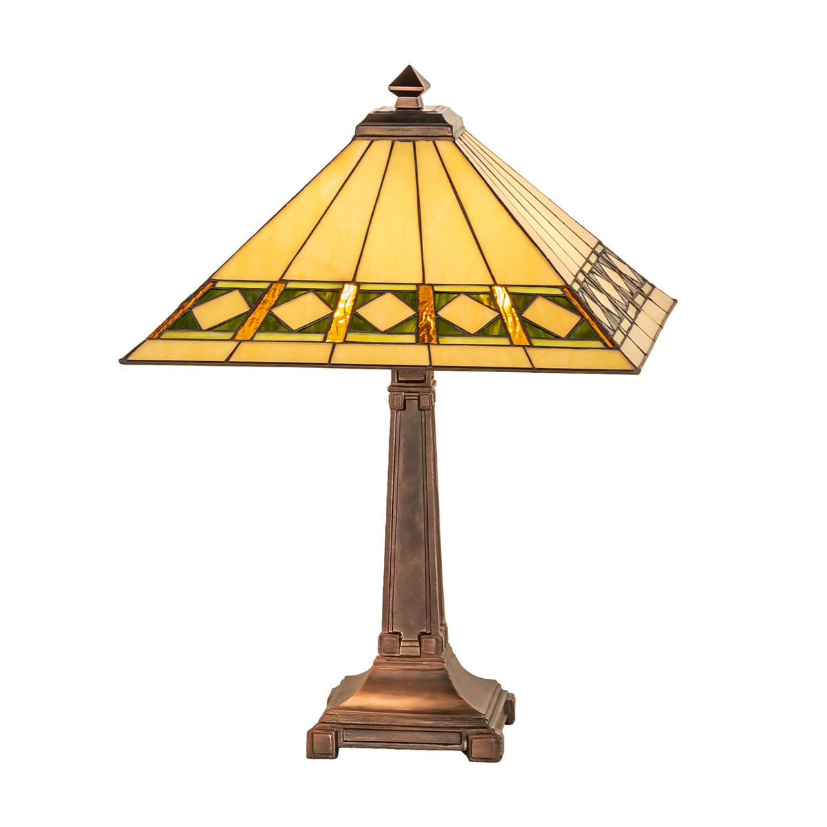 24' High Diamond Band Mission Table Lamp