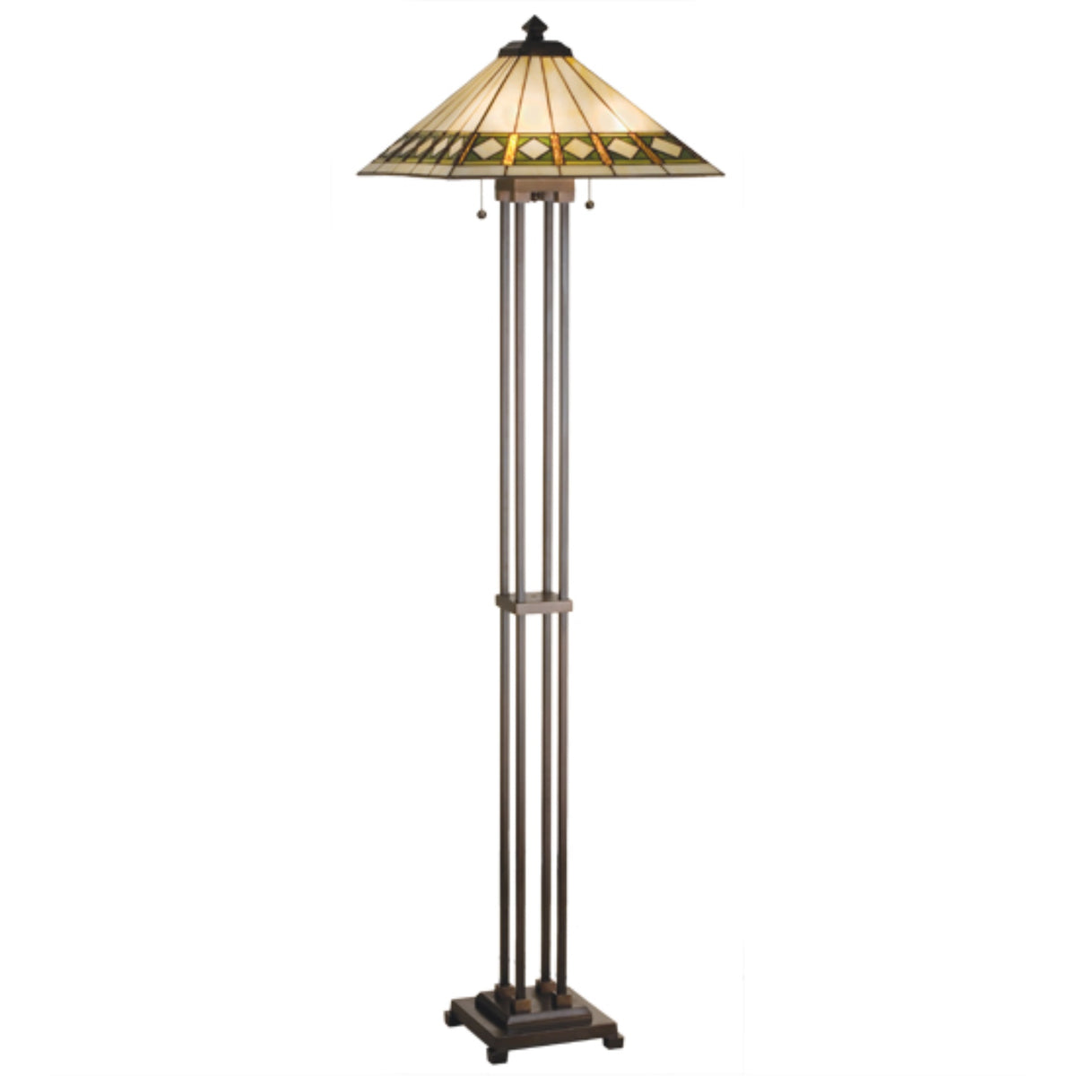 63'H Diamond Band Mission Floor Lamp