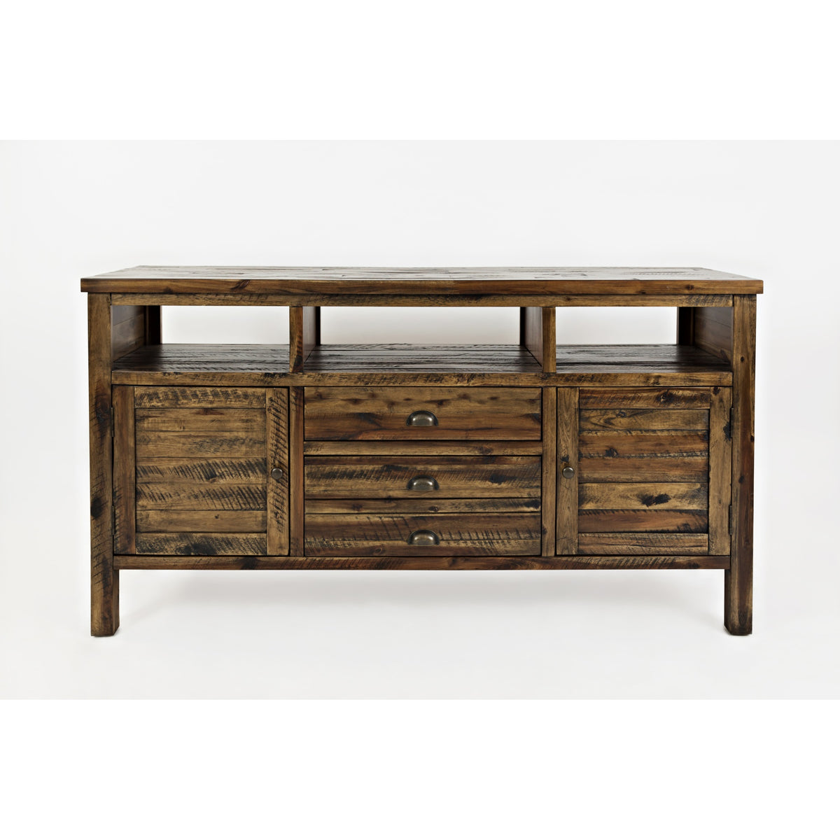 Artisan'S Craft 60' Rustic Farmhouse Solid Wood Distressed Media Console Tv Stand
