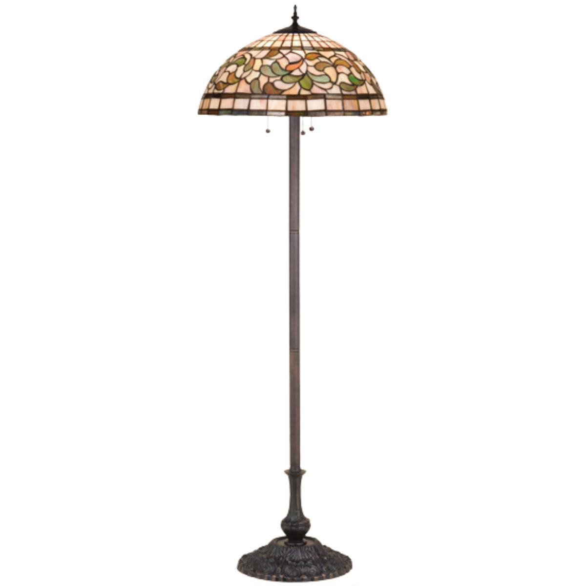 63'H Tiffany Turning Leaf Floor Lamp