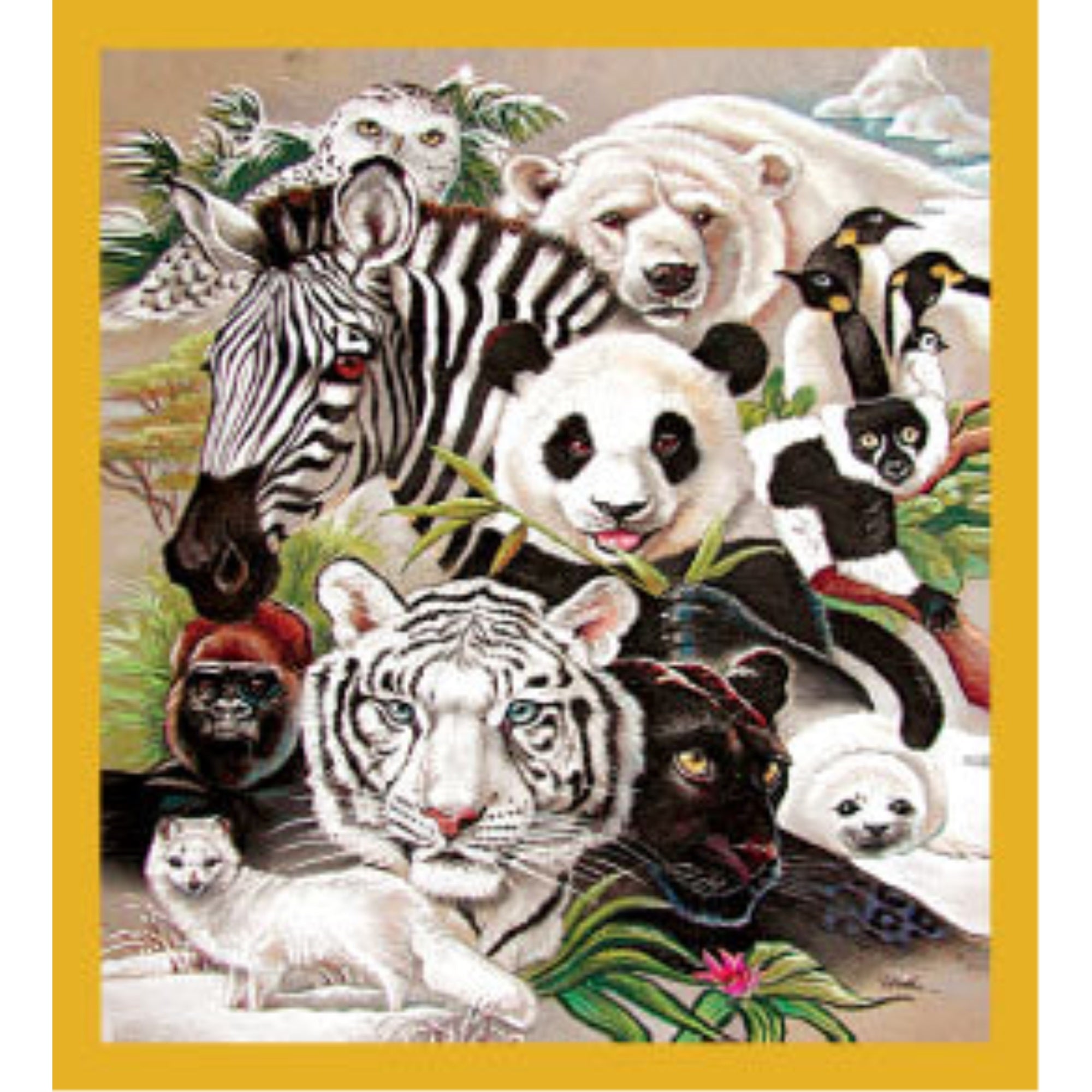 Black & White Wildlife - Magnetic Bookmark