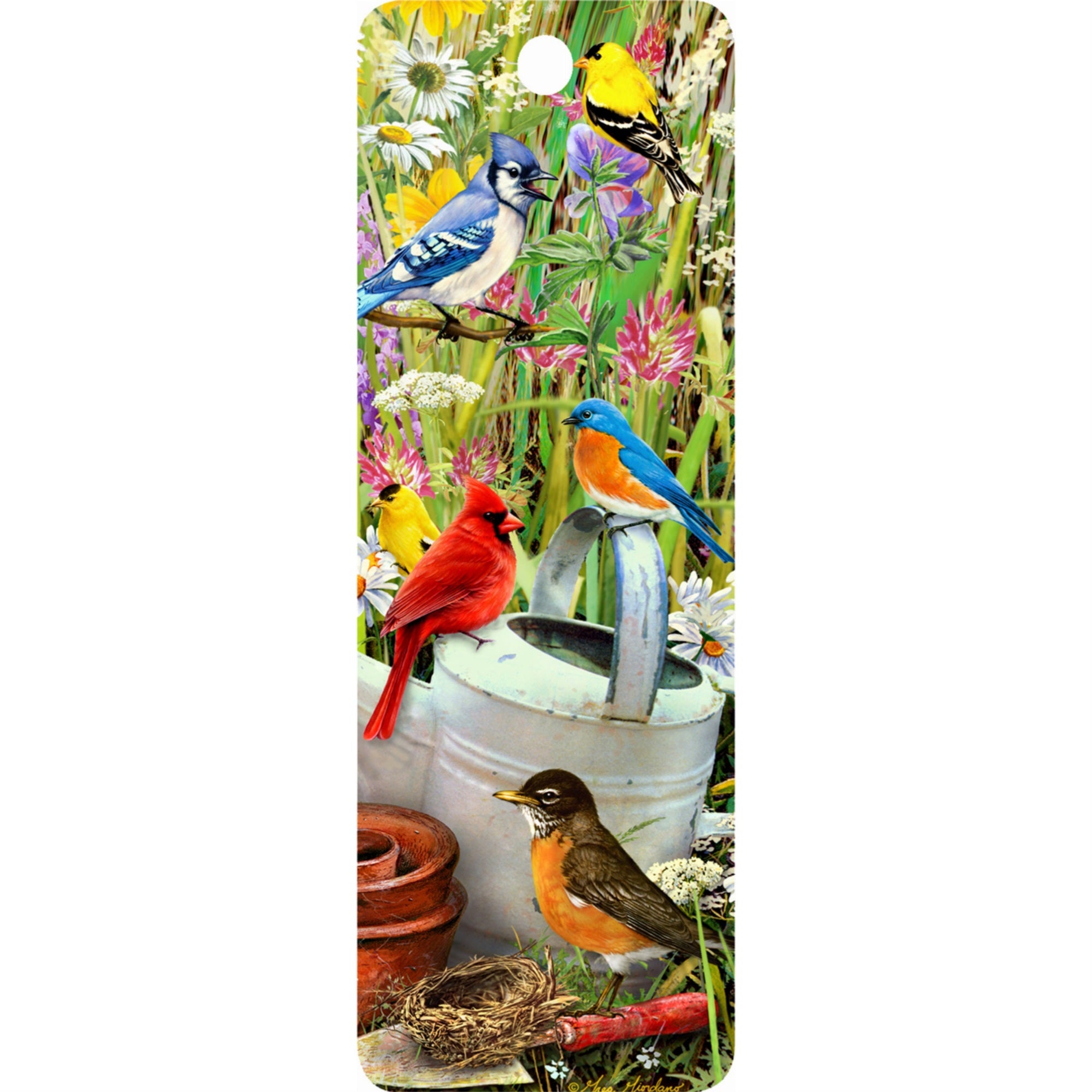 Thirsty Birds - 3D Bookmark