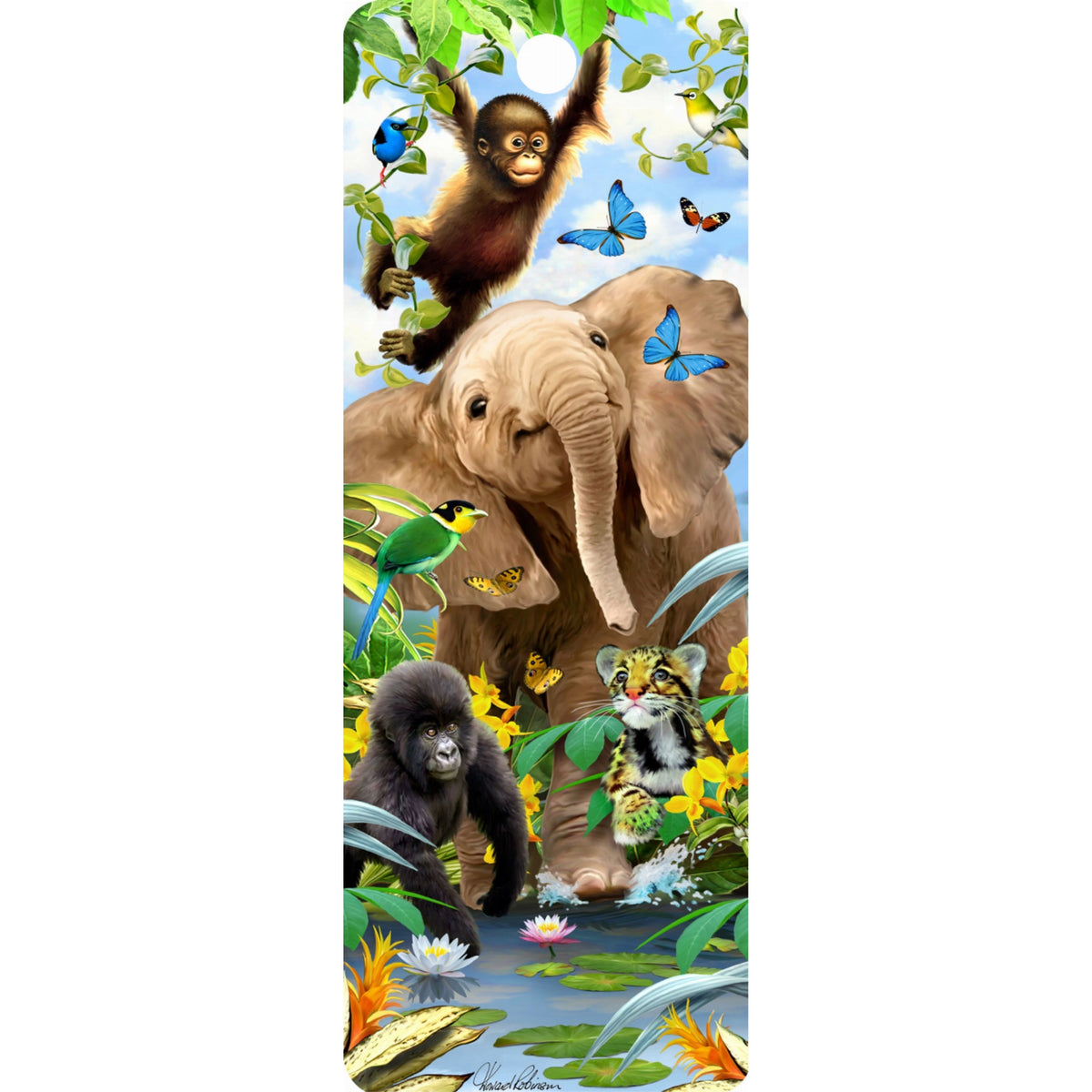 Jungle Babies - 3D Bookmark