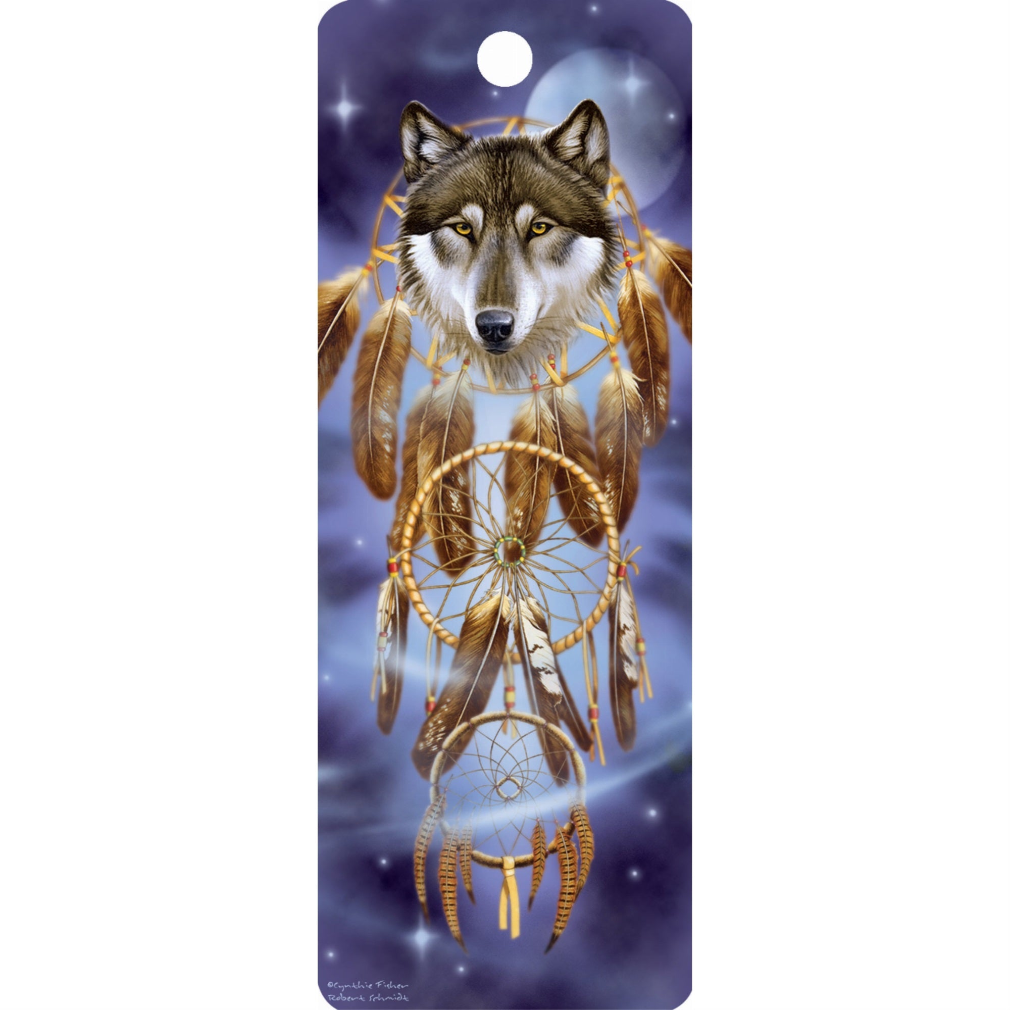 Wolf Dreamcatcher - 3D Bookmark
