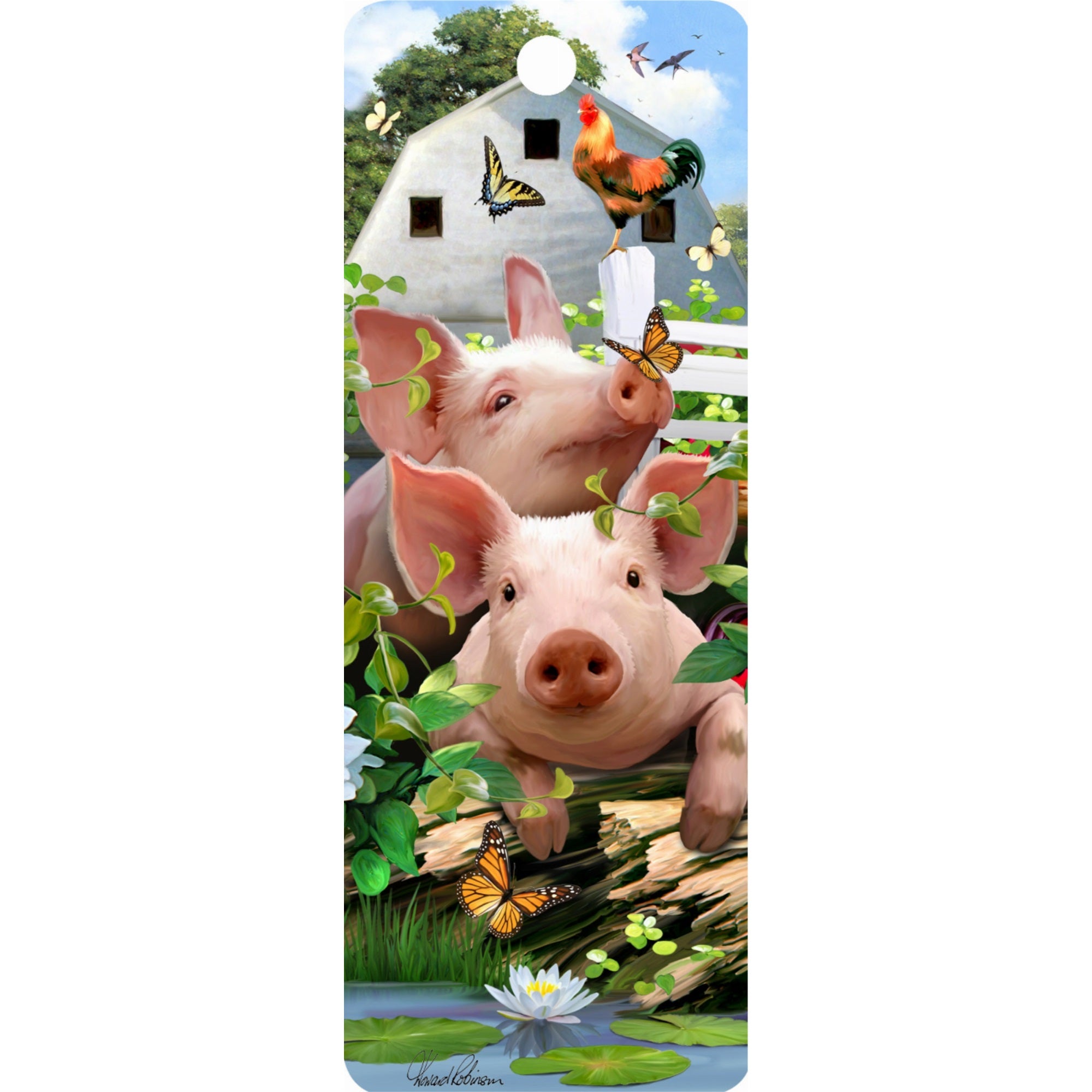 Precocious Piggies - 3D Bookmark