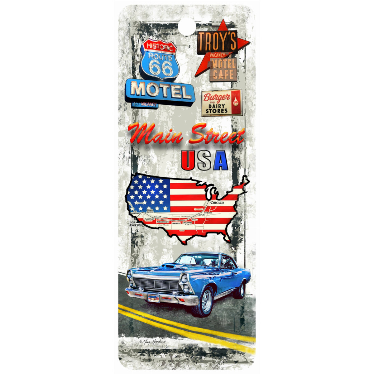 Usa Classic Cars - 3D Bookmark