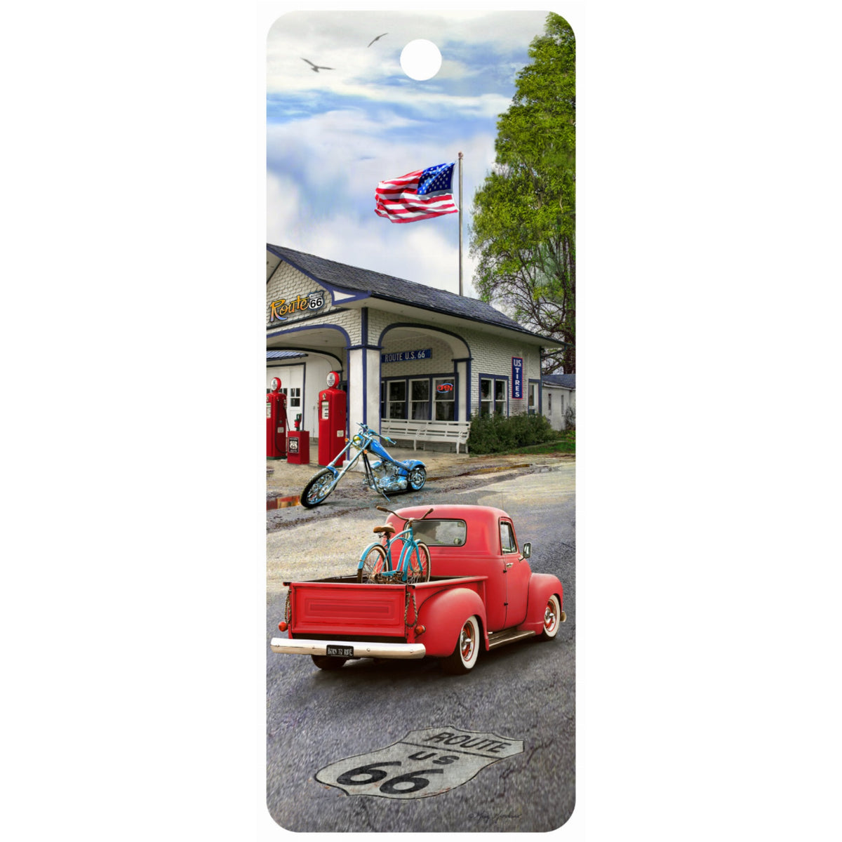 Gas Station Cars - 3D Bookmark
