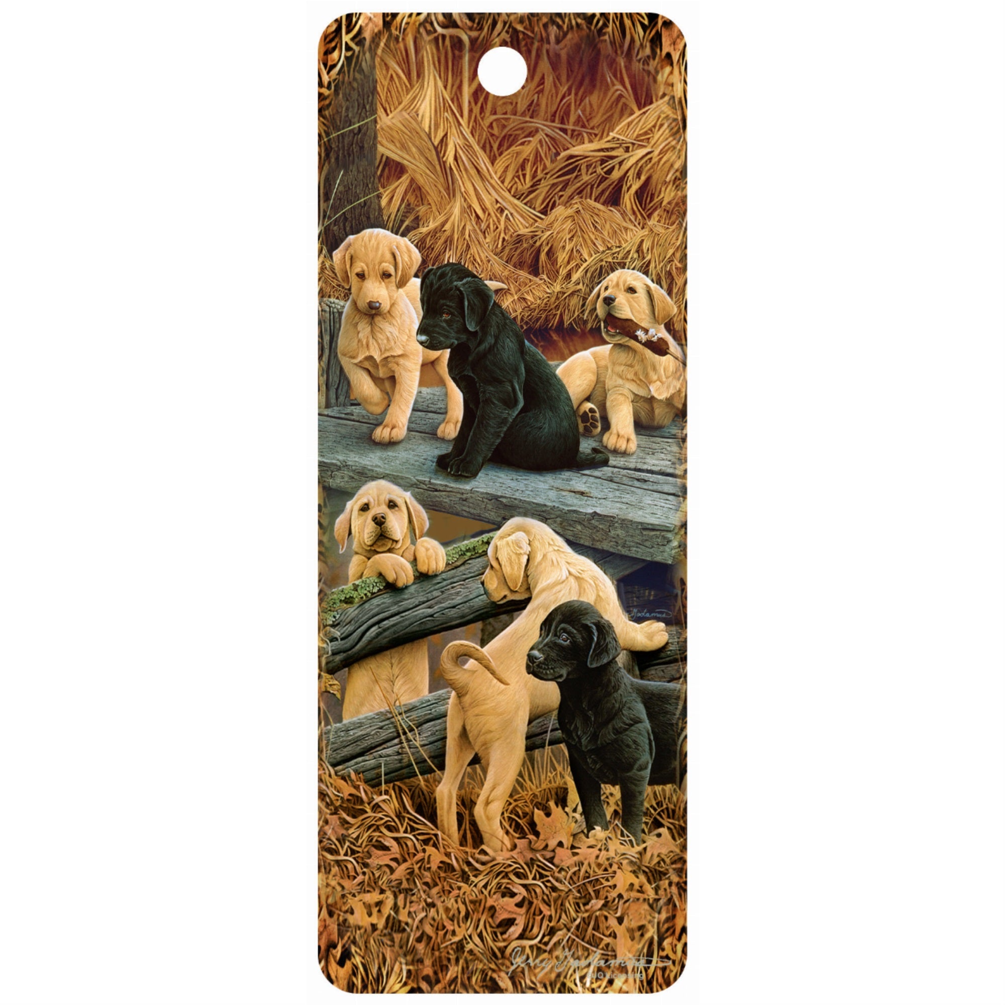 Lab Puppies - 3D Bookmark