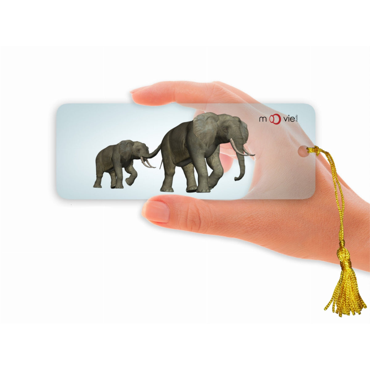 Elephants- Clear Motion Bookmark
