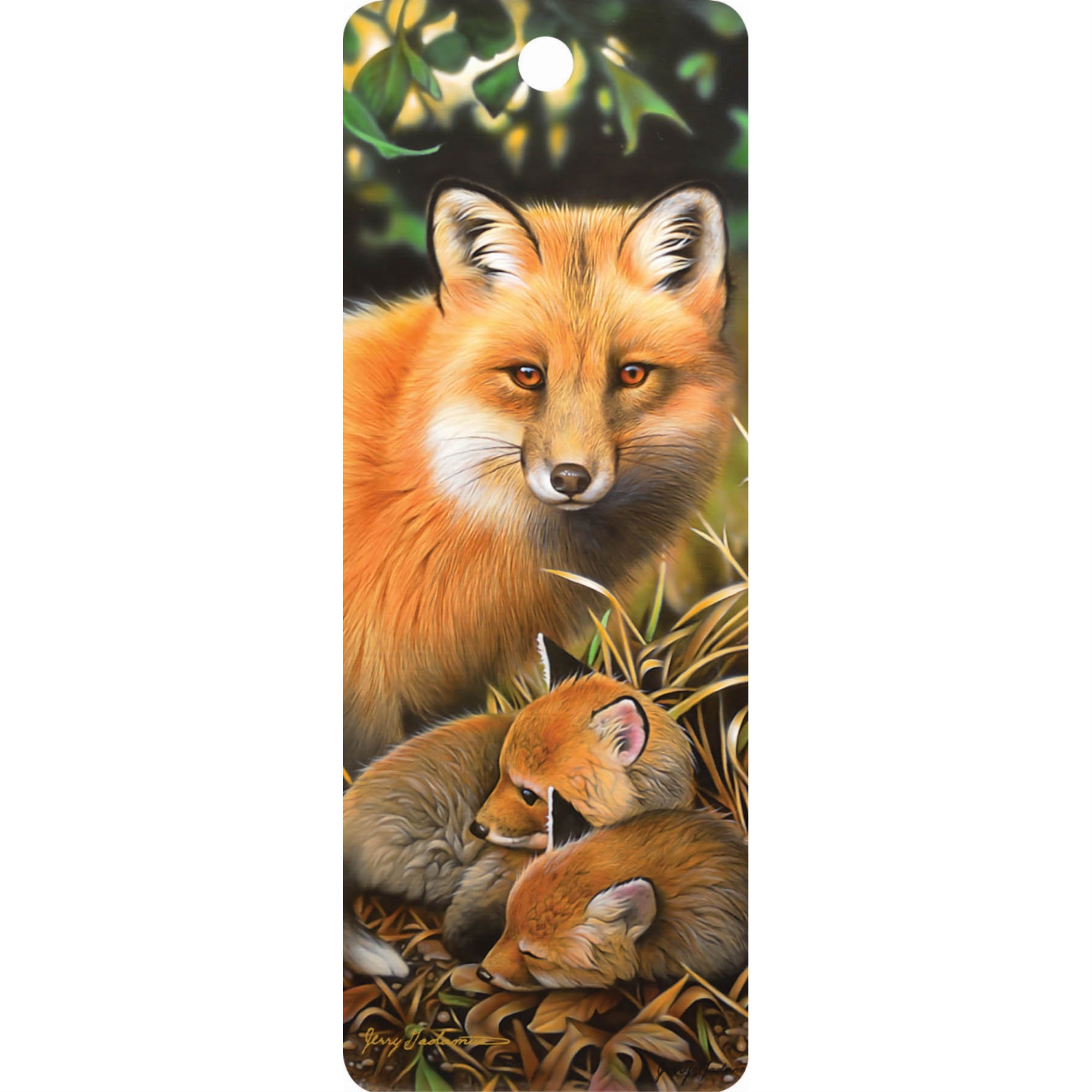 Fox Family - 3D Bookmark