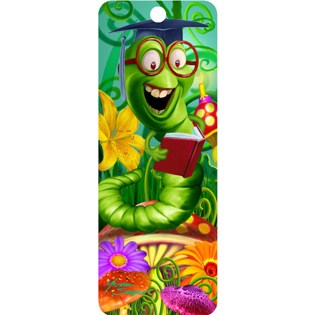 Bookworm - 3D Bookmark