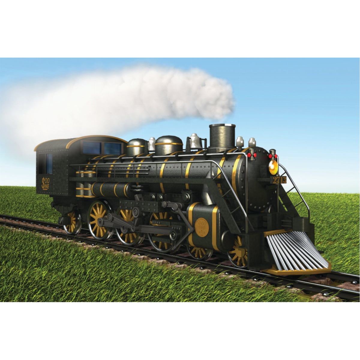 Steam Train - Motion Postcard