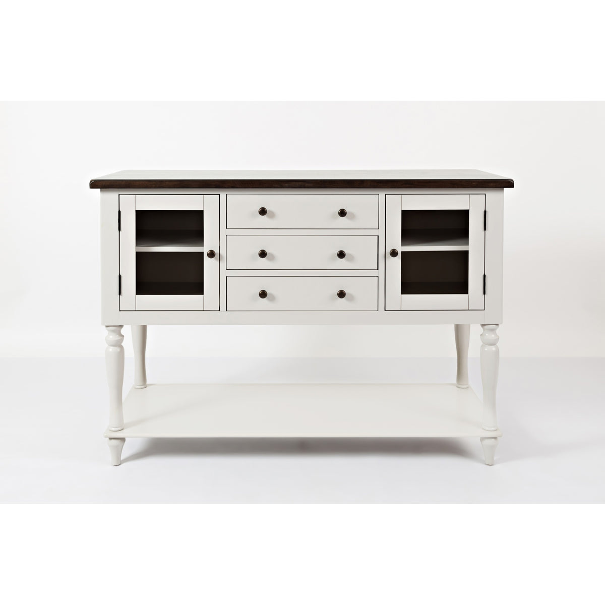 Orchard Park Farmhouse Solid Rubberwood Storage Cabinet Server