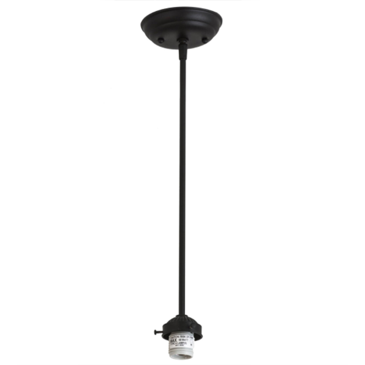 5'W X 20'H Black Tex 1 Lt Pendant Hardware