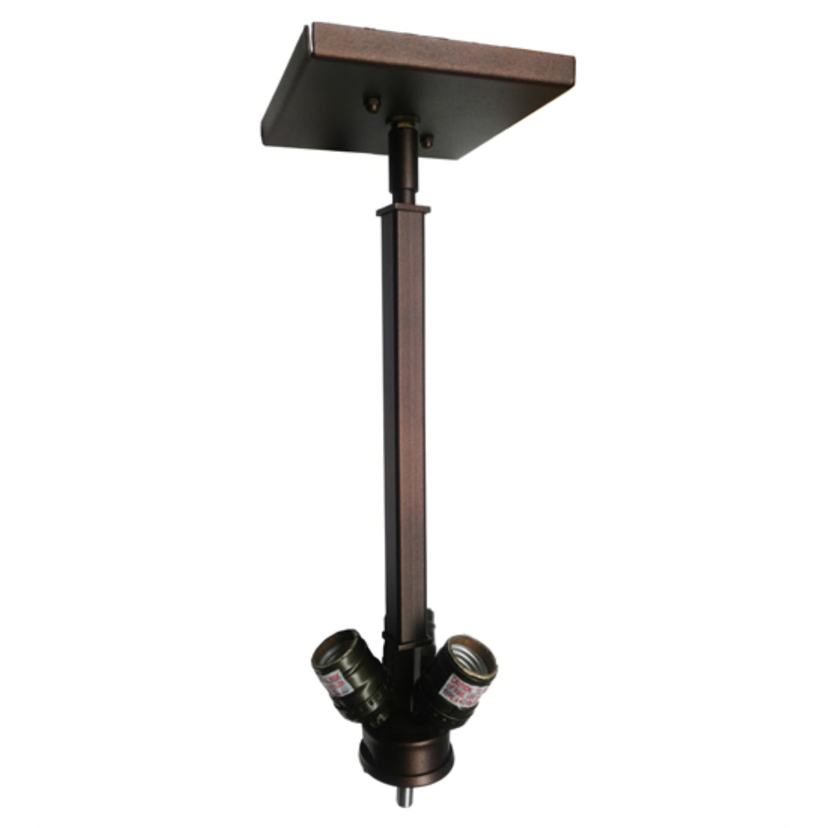 8.5'W Mahogany Bronze 3 Lt Inverted Pendant Hardware