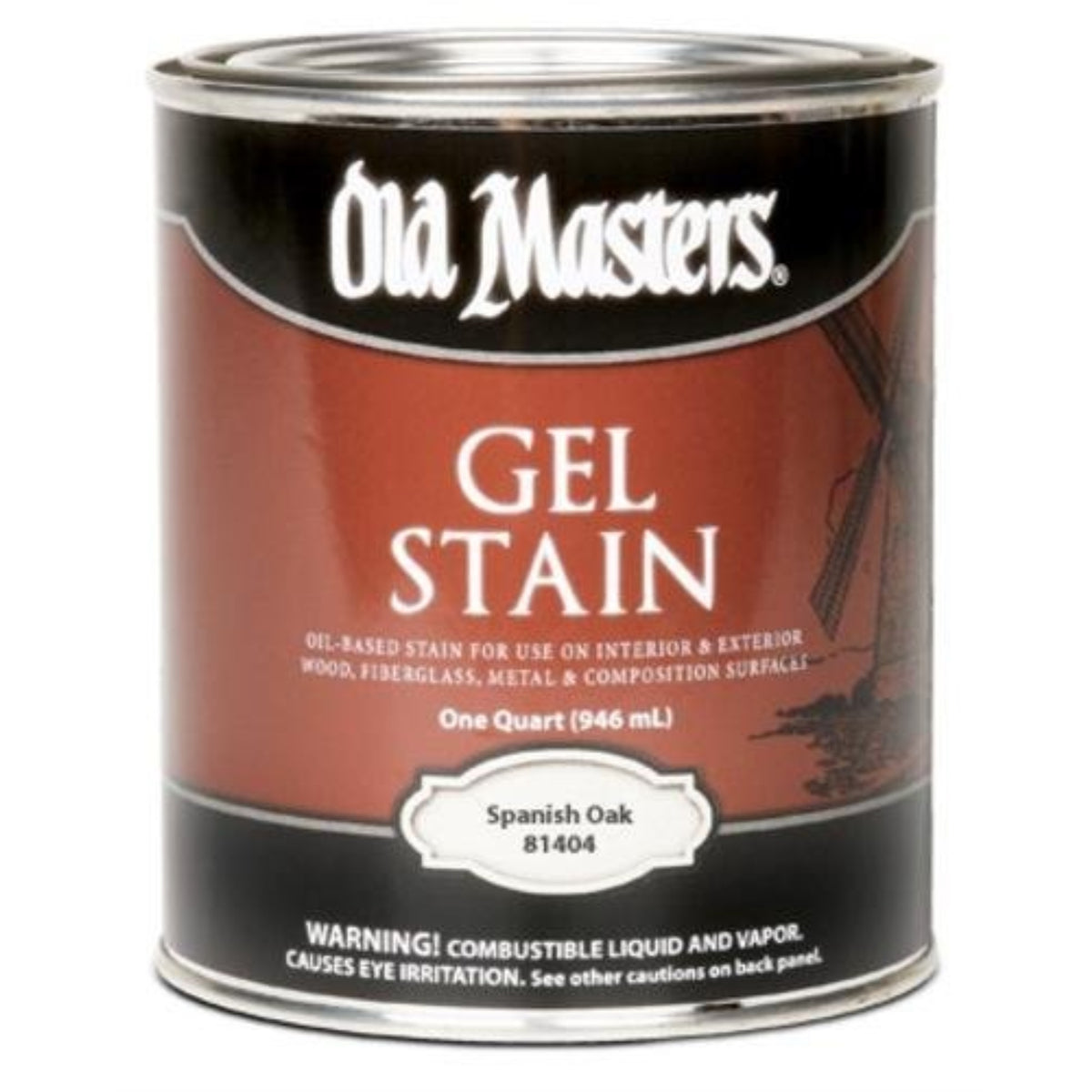 1792399 Gel Stain Spnsh Oak .5Pt Old Masters Semi-Transparent Spanish Oak Oil-Based Alkyd Gel Stain 0.5 Pt (Pack Of 6)