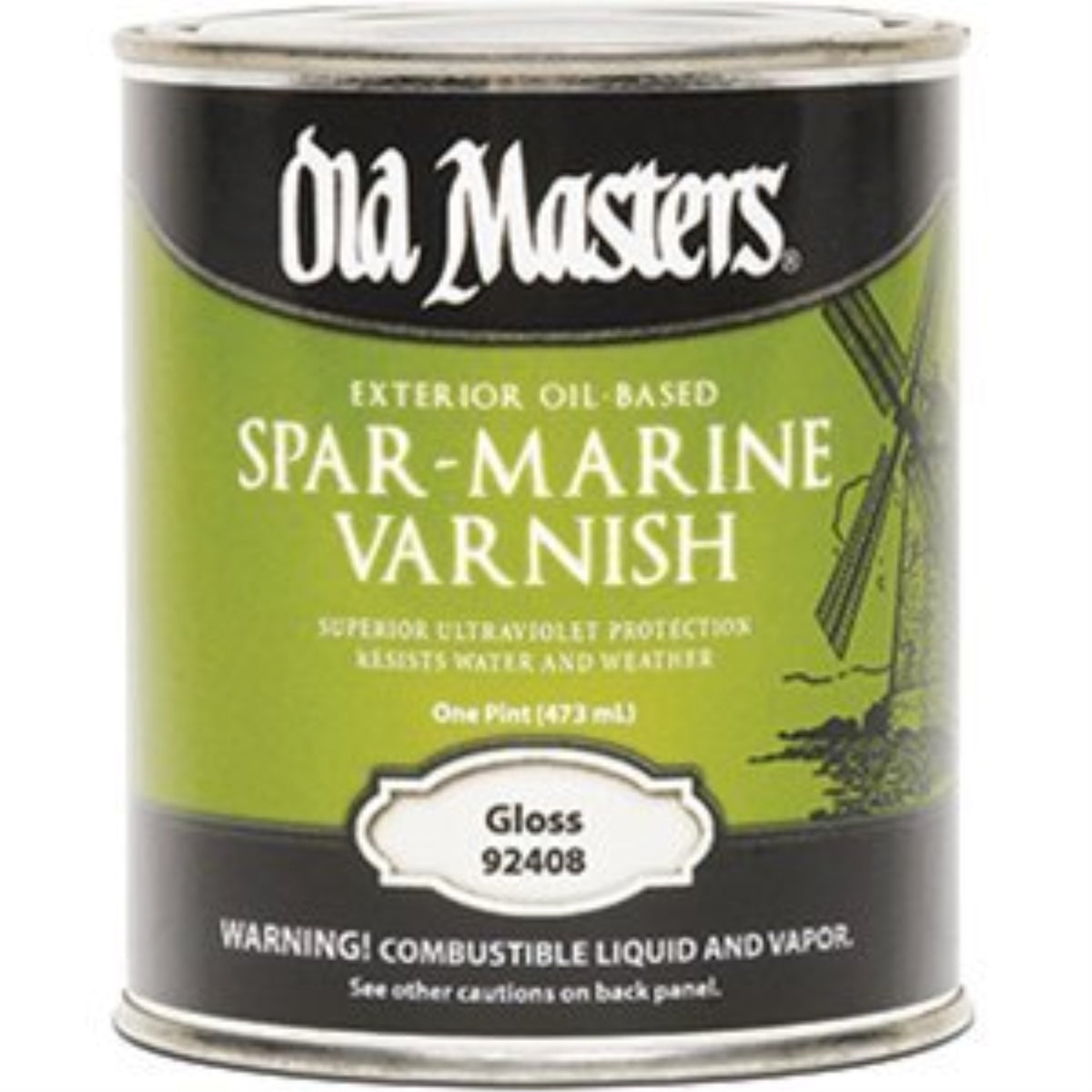 1792977 Spar Marine Vrnsh Gls Pt Old Masters Gloss Clear Oil-Based Marine Spar Varnish 1 Pt (Pack Of 6)
