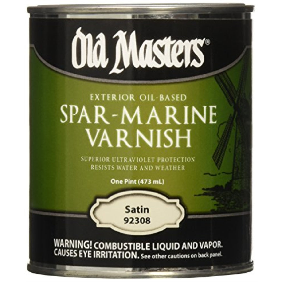 1792985 Spar Marine Vrnsh Stn Pt Old Masters Satin Clear Oil-Based Marine Spar Varnish 1 Pt (Pack Of 6)