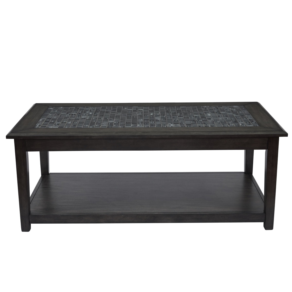 Baroque 48' Coffee Table With Mosaic Tile Inlay