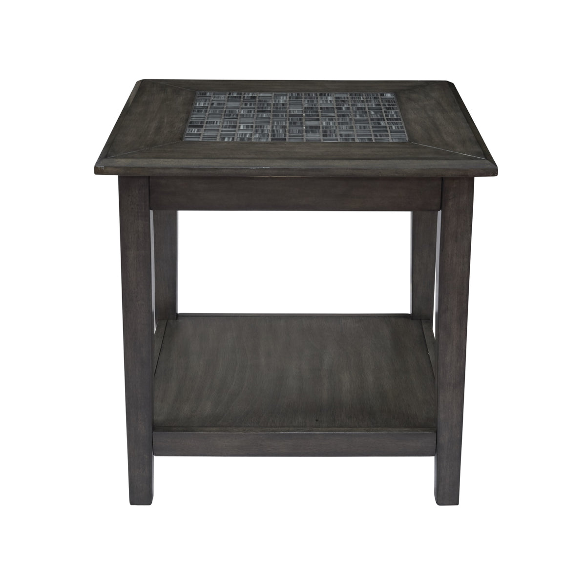 Baroque End Table With Mosaic Tile Inlay
