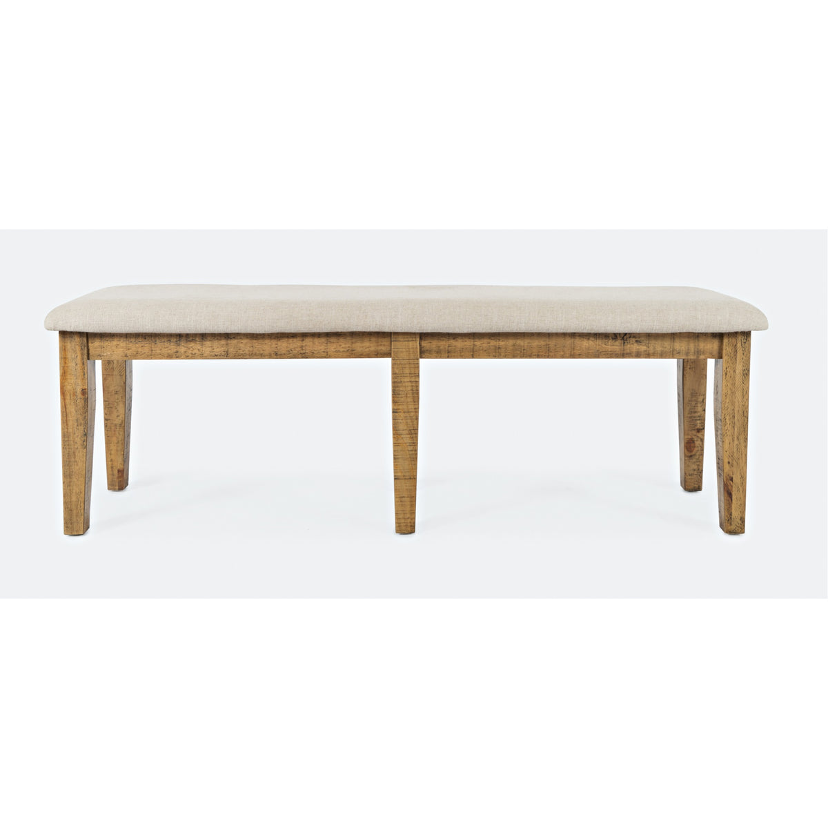 Telluride Rustic Farmhouse Solid Wood 55' Upholstered Dining Bench