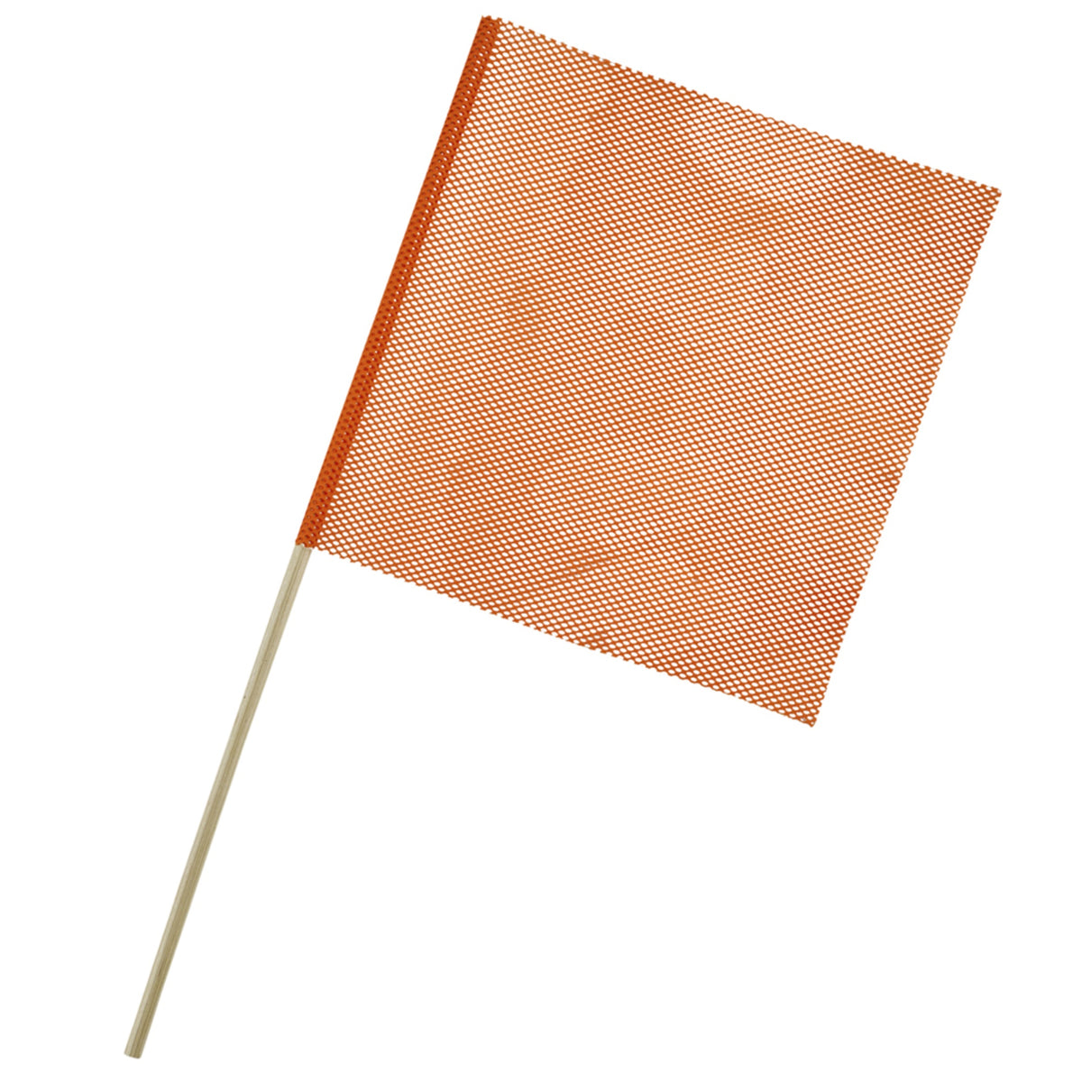 Mesh Orange Warning Flag W Wooden Dowel