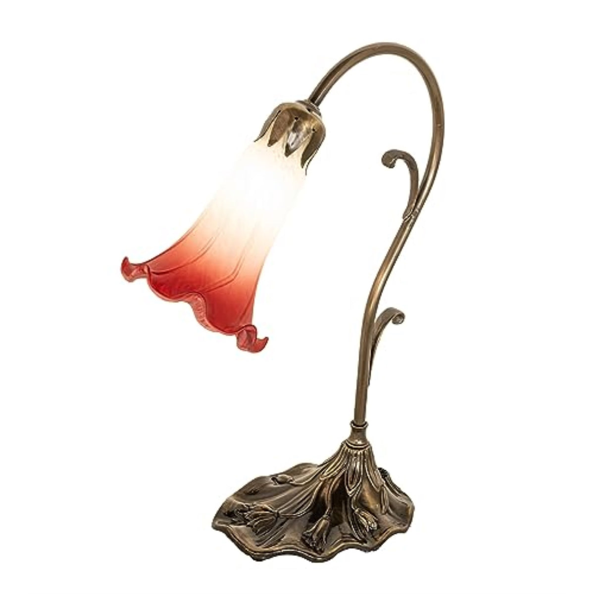 15' High Pink/White Tiffany Pond Lily Accent Lamp