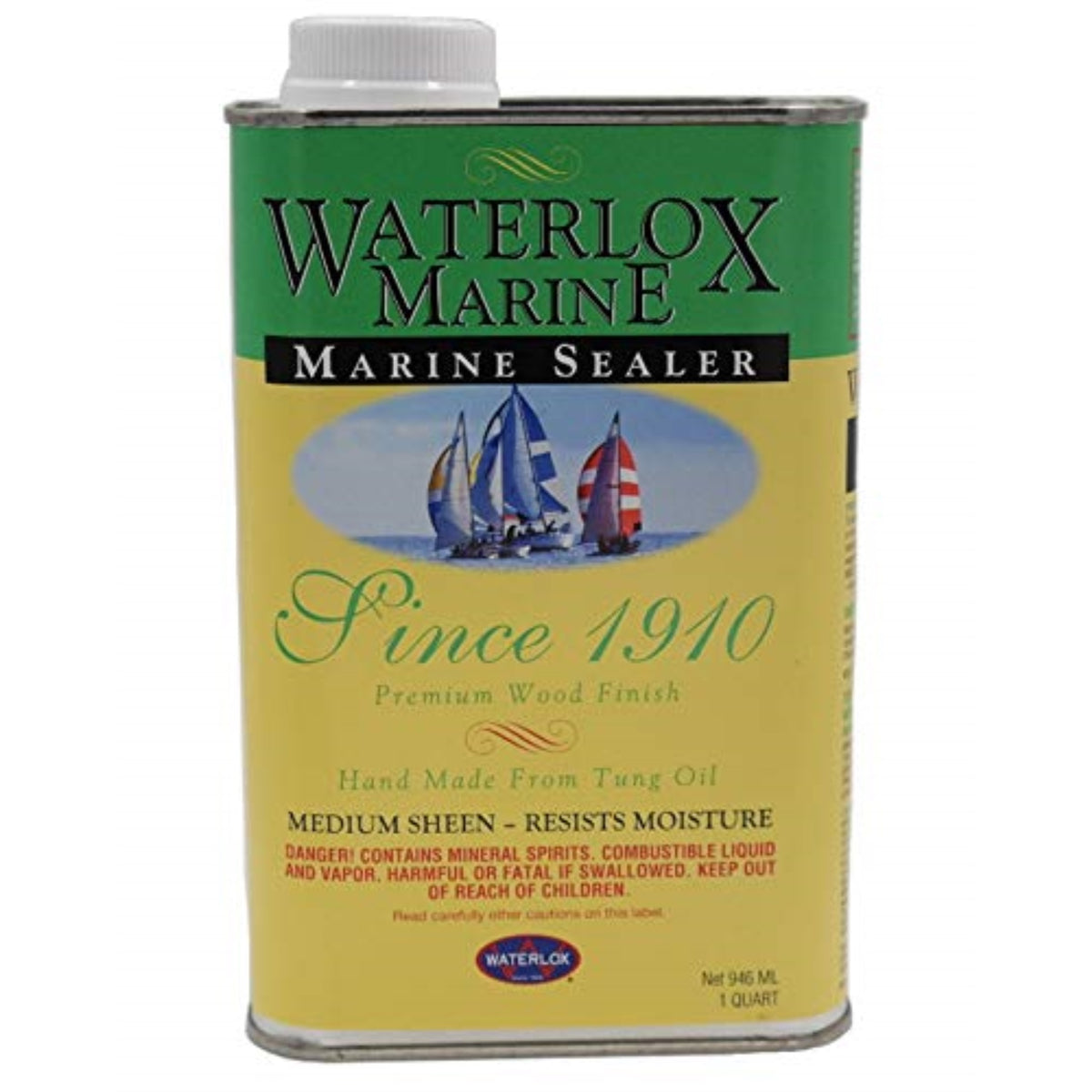1826809 Wood Finish Medium 1Qt Waterlox Medium Clear Oil-Based Wood Finish 1 Qt (Pack Of 6)