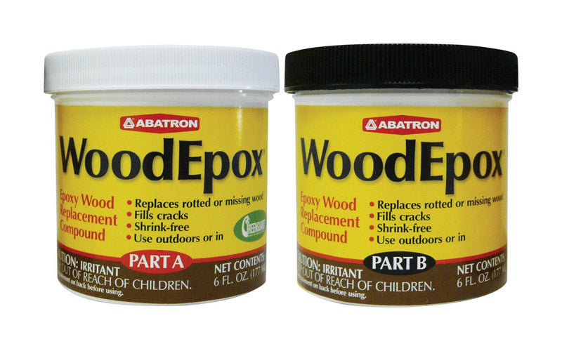 Abatron Woodepox Epoxy Wood Replacement Compound, 12 Oz Kit, Part A & B