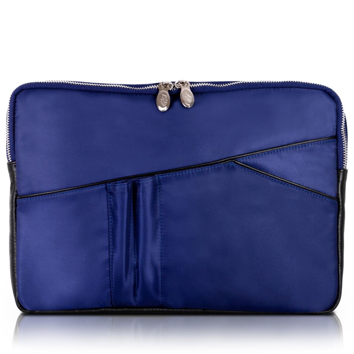 N Series | Auburn | 15 Nylon Laptop Sleeve With Leather Trim - Navy