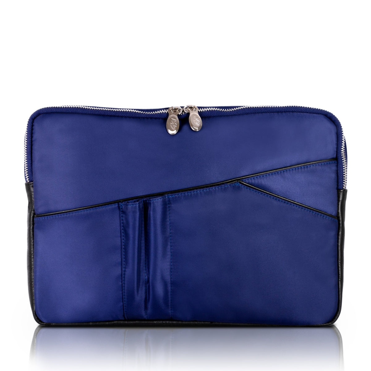 N Series | Crescent | 14 Nylon Laptop Sleeve With Leather Trim - Navy